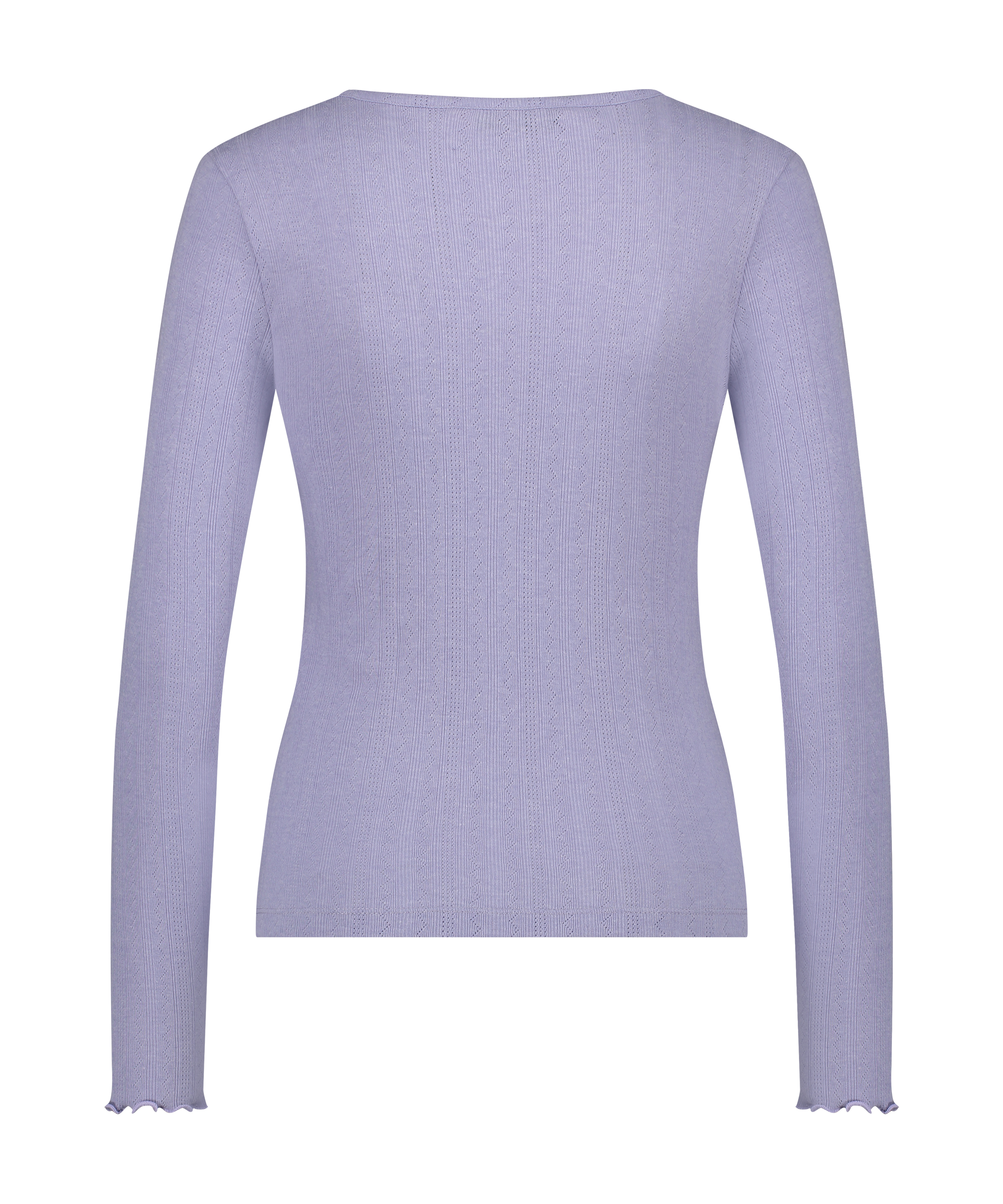 Haut de pyjama Henley, Violet, main