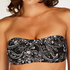 Crop top Bikini Paislay, Noir