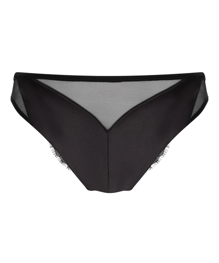 Culotte brésilienne jambe haute Cynthia, Noir