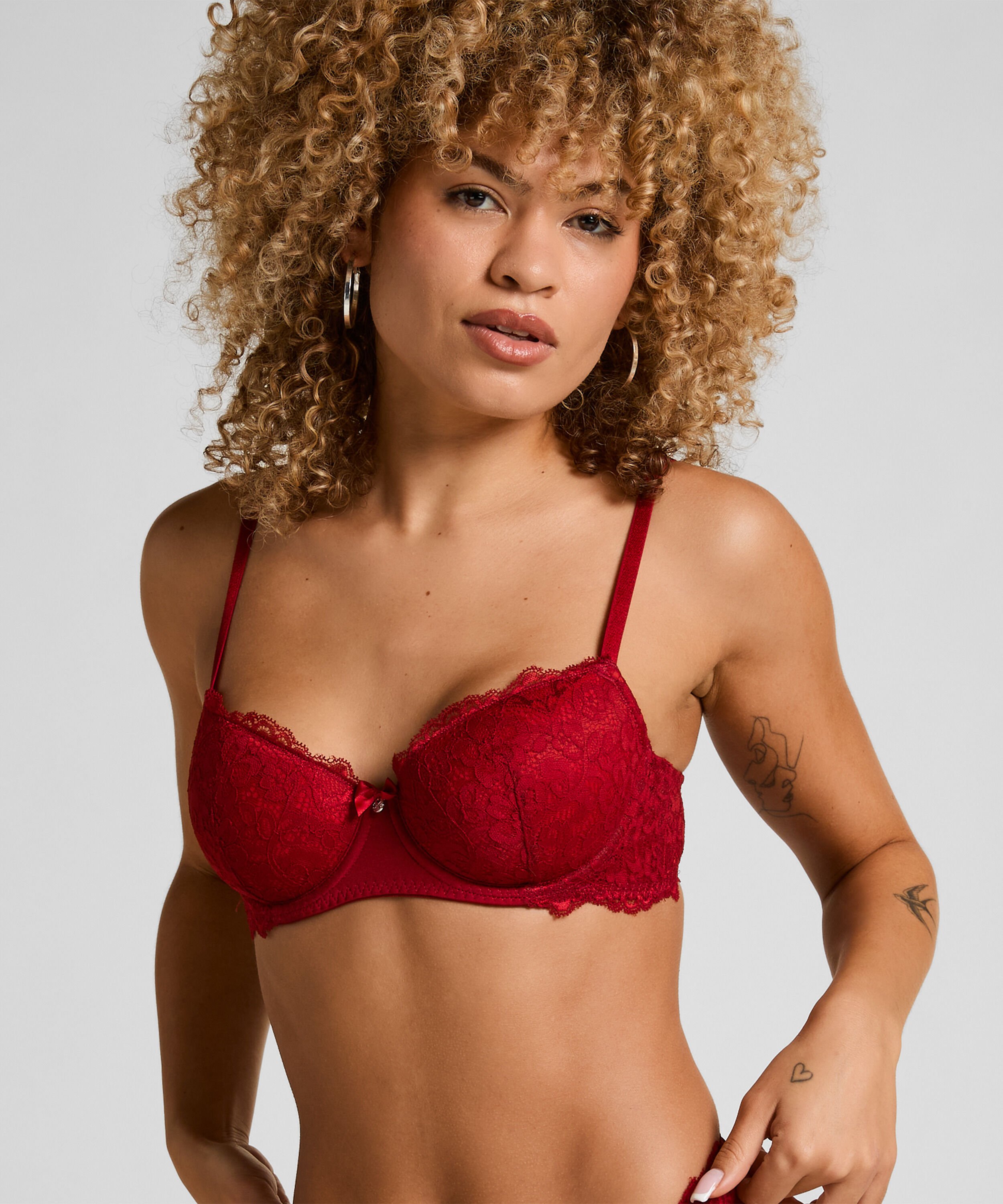 Soutien-gorge à armatures préformé Marine, Rouge