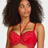 Soutien-gorge long rembourré à armatures Coco, Rouge