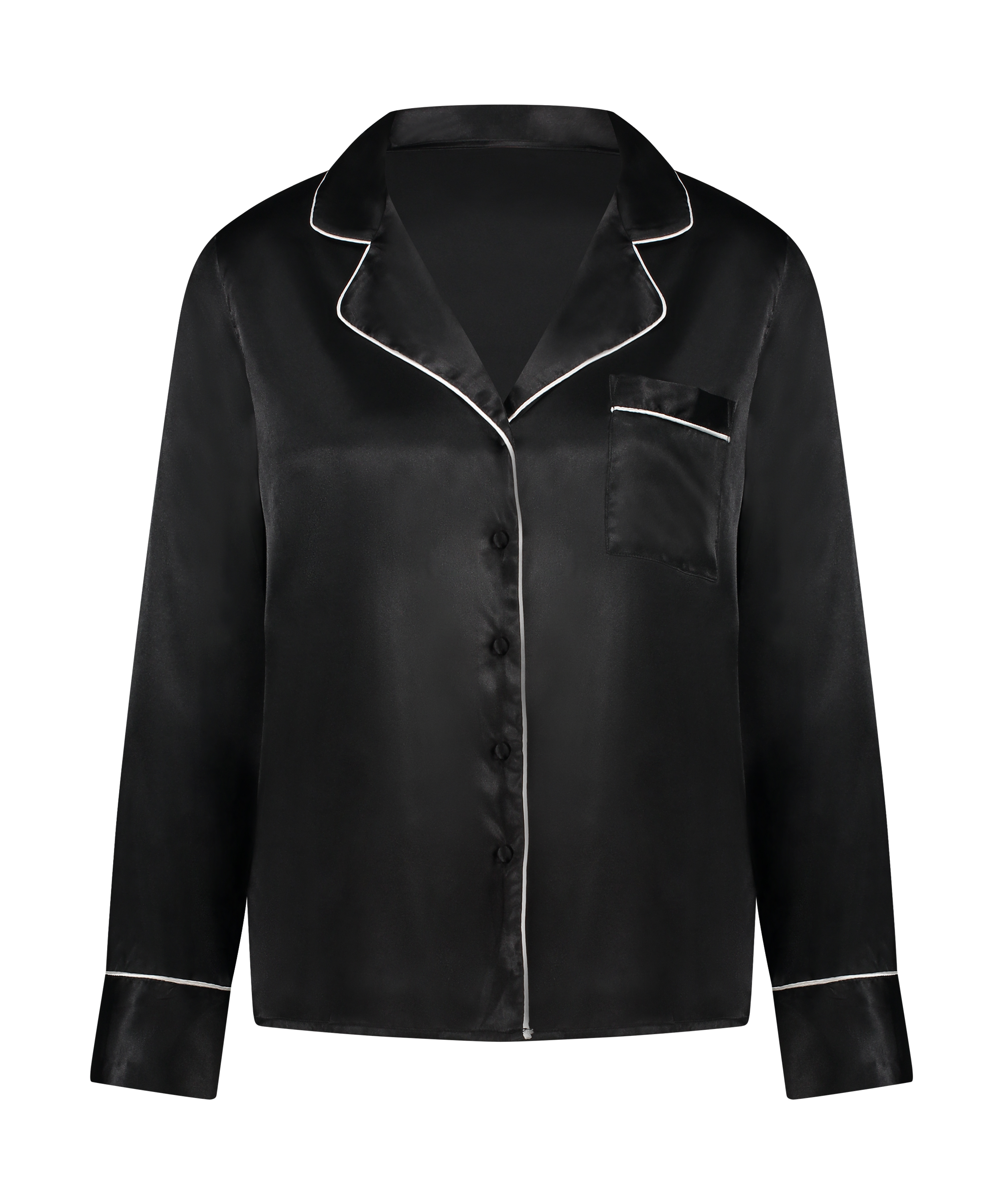 Veste à manches longues Satin, Noir, main