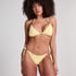 Crochet triangle Bikini Top, Jaune