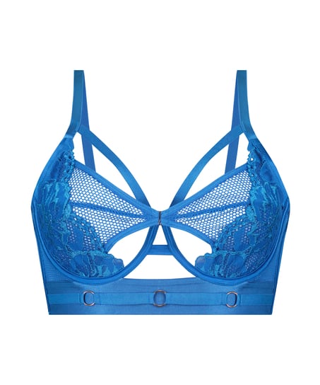 Soutien-gorge à armatures non-préformé longline Pleasure, Bleu
