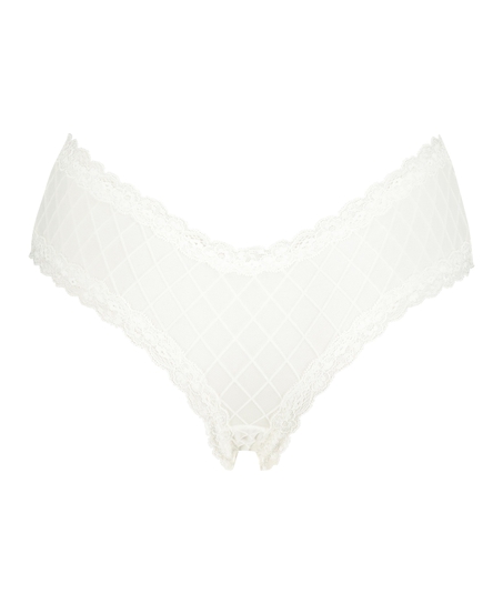 Slip brésilien V-shape Mesh, Blanc