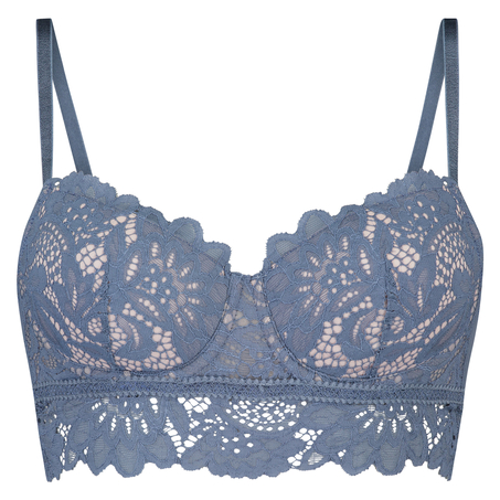 Soutien-gorge à armatures préformé longline Shiloh, Bleu