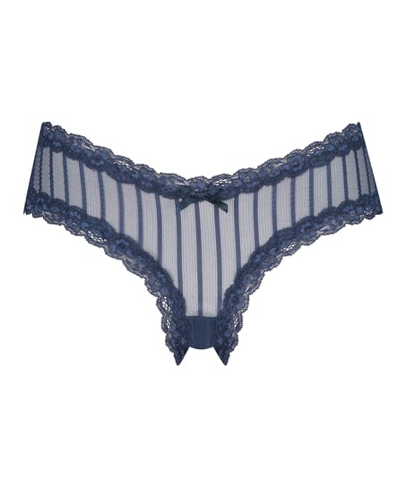 Slip br&eacute;silien V-shape Mesh, Bleu