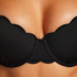 Haut de bikini préformé à armatures Scallop, Noir
