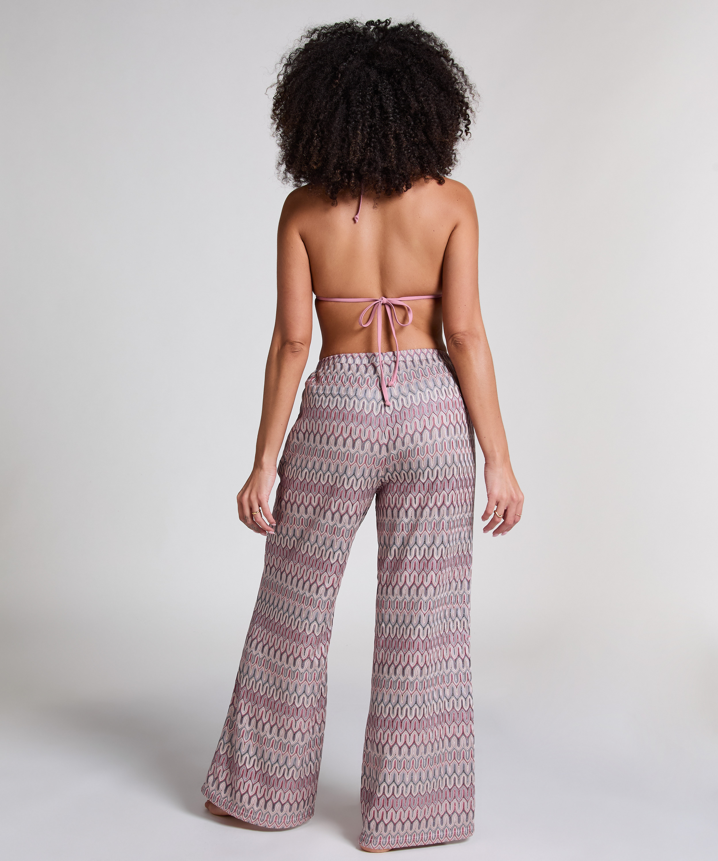 Pantalon en crochet Cali, Rose, main