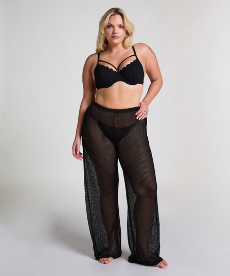 Pantalon de plage en maille, Noir