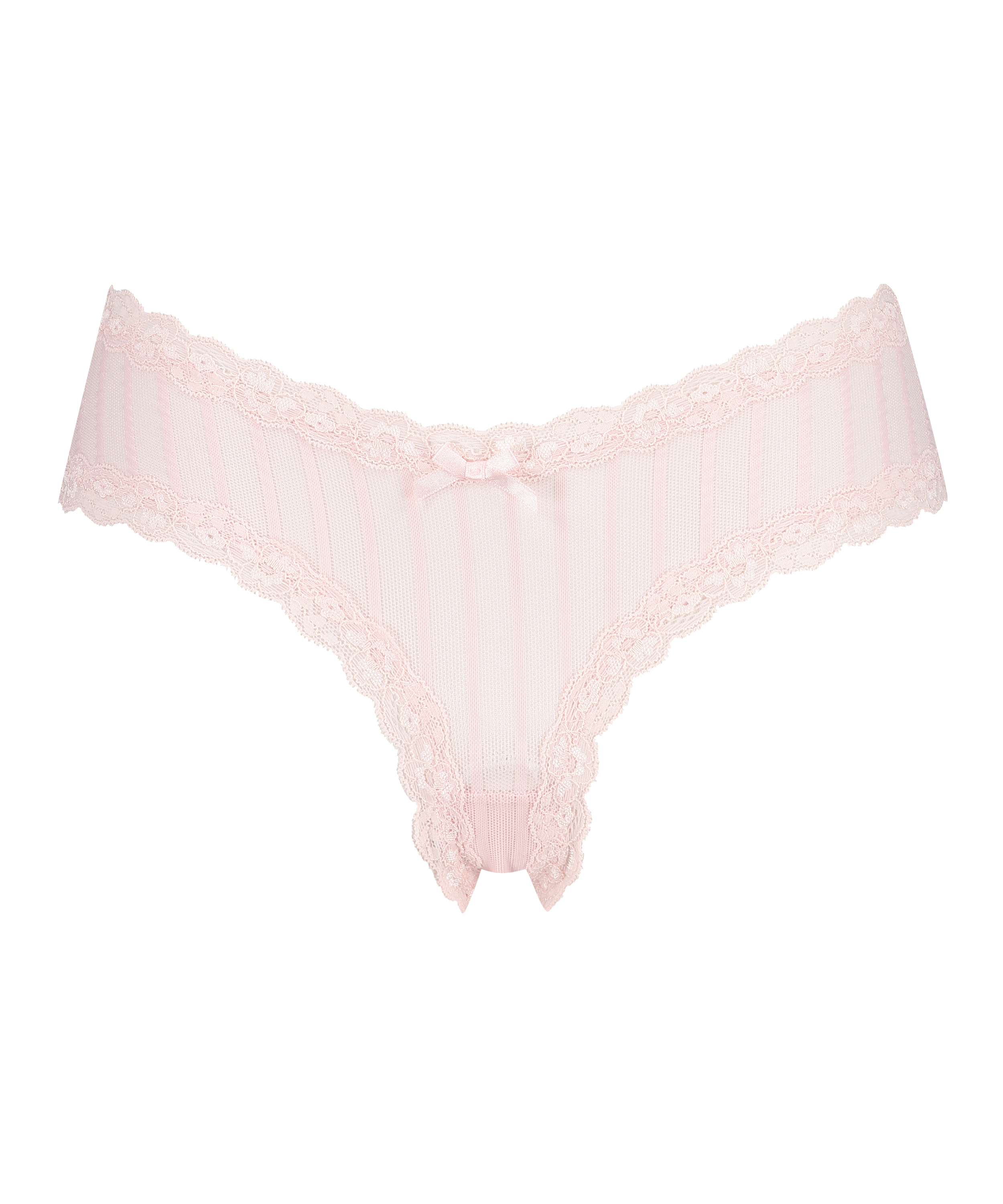 Slip brésilien V-shape Mesh, Rose, main