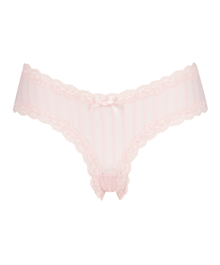 Slip brésilien V-shape Mesh, Rose