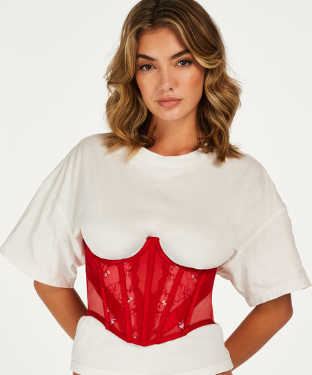 Bustier sans bonnets Violet, Rouge