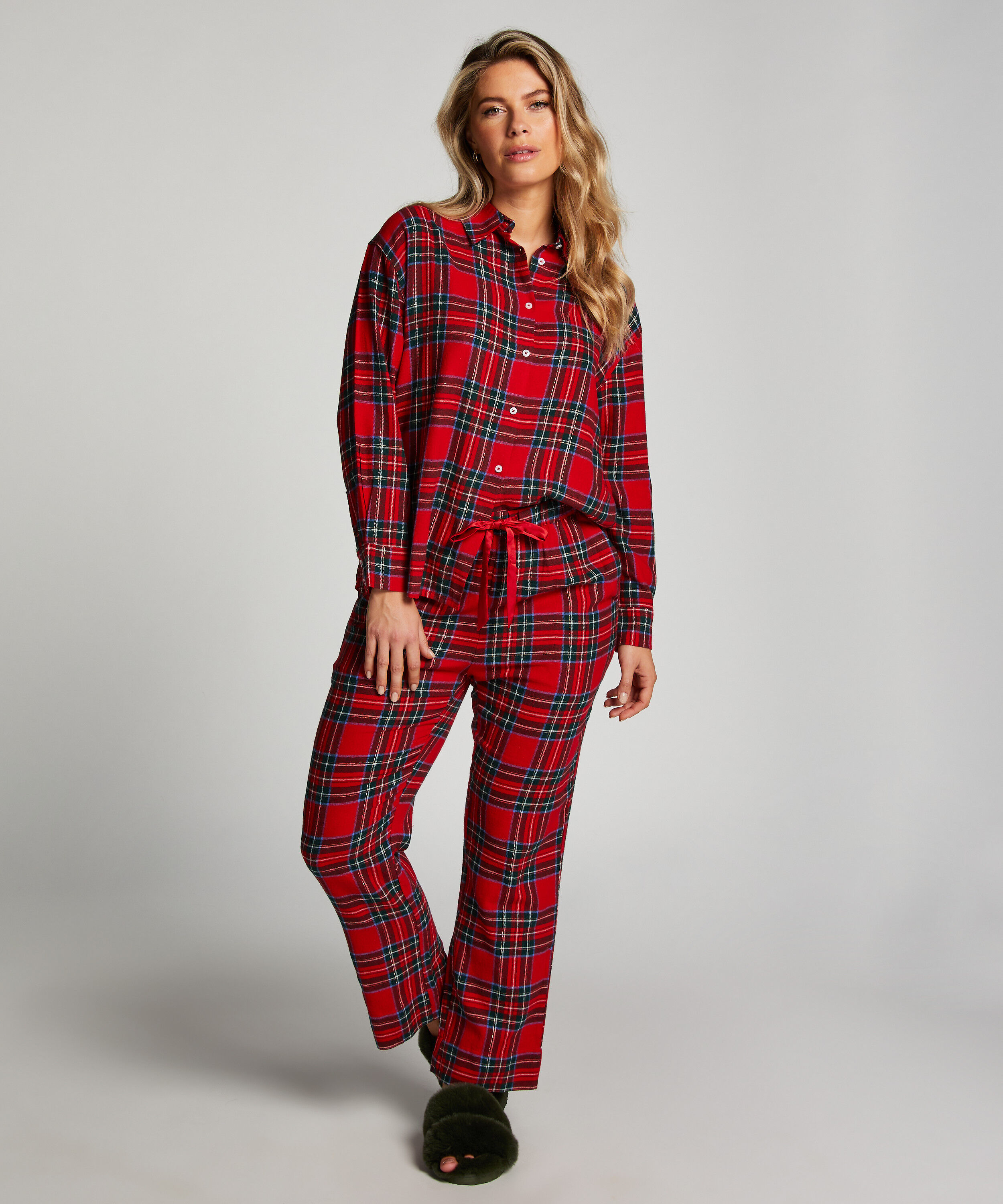 Pantalon de Pyjama Flanel, Rouge