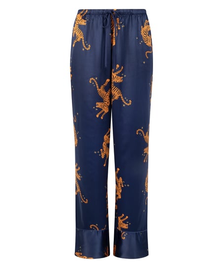 Pantalon Satin, Bleu