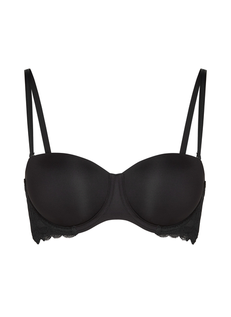 Soutien-gorge à armatures préformé sans bretelles Angie, Noir
