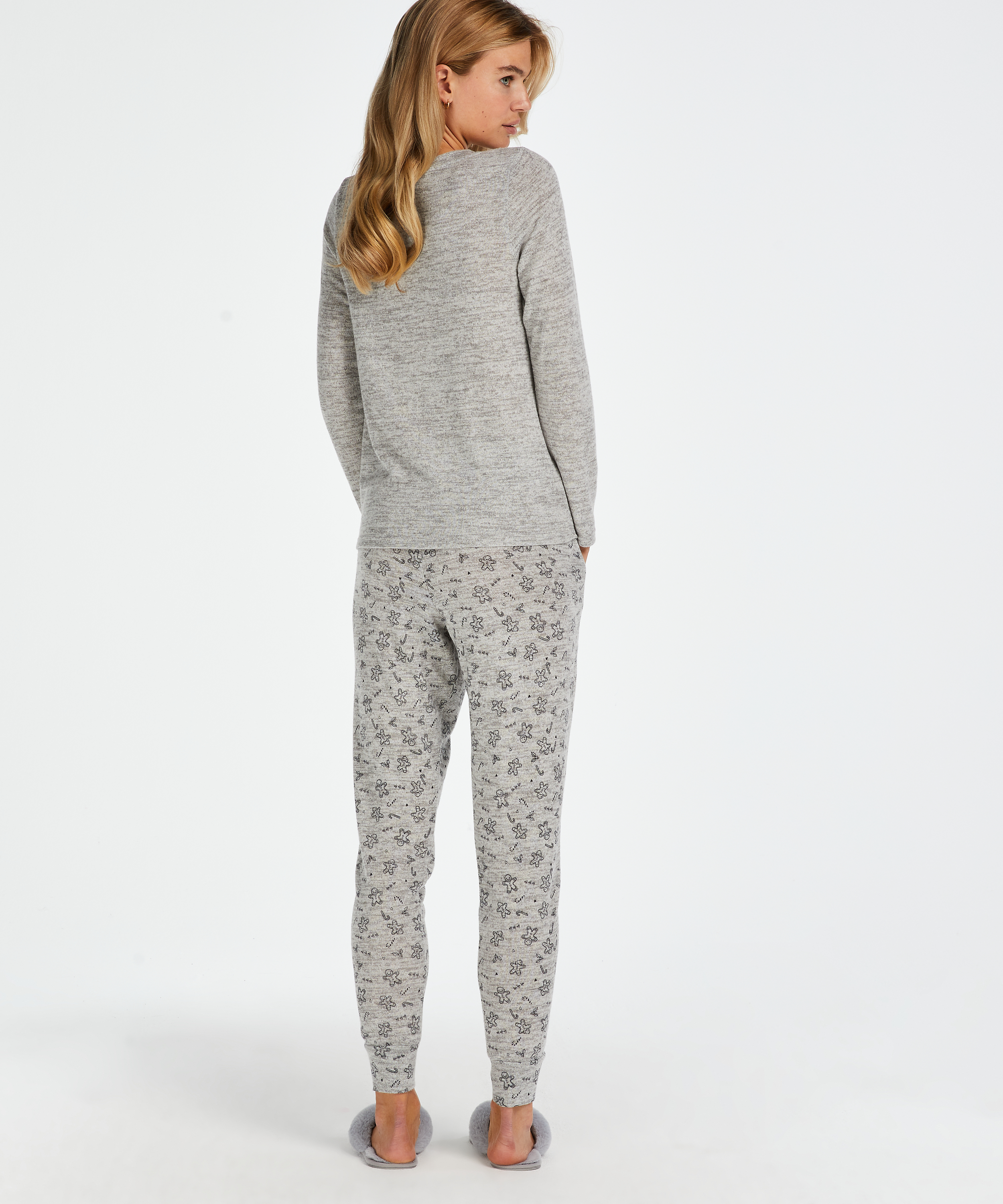 Coffret cadeau Pyjama long Jersey, Gris, main