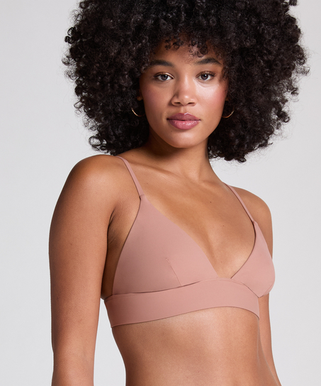 Triangle Brassière Smooth, Marron