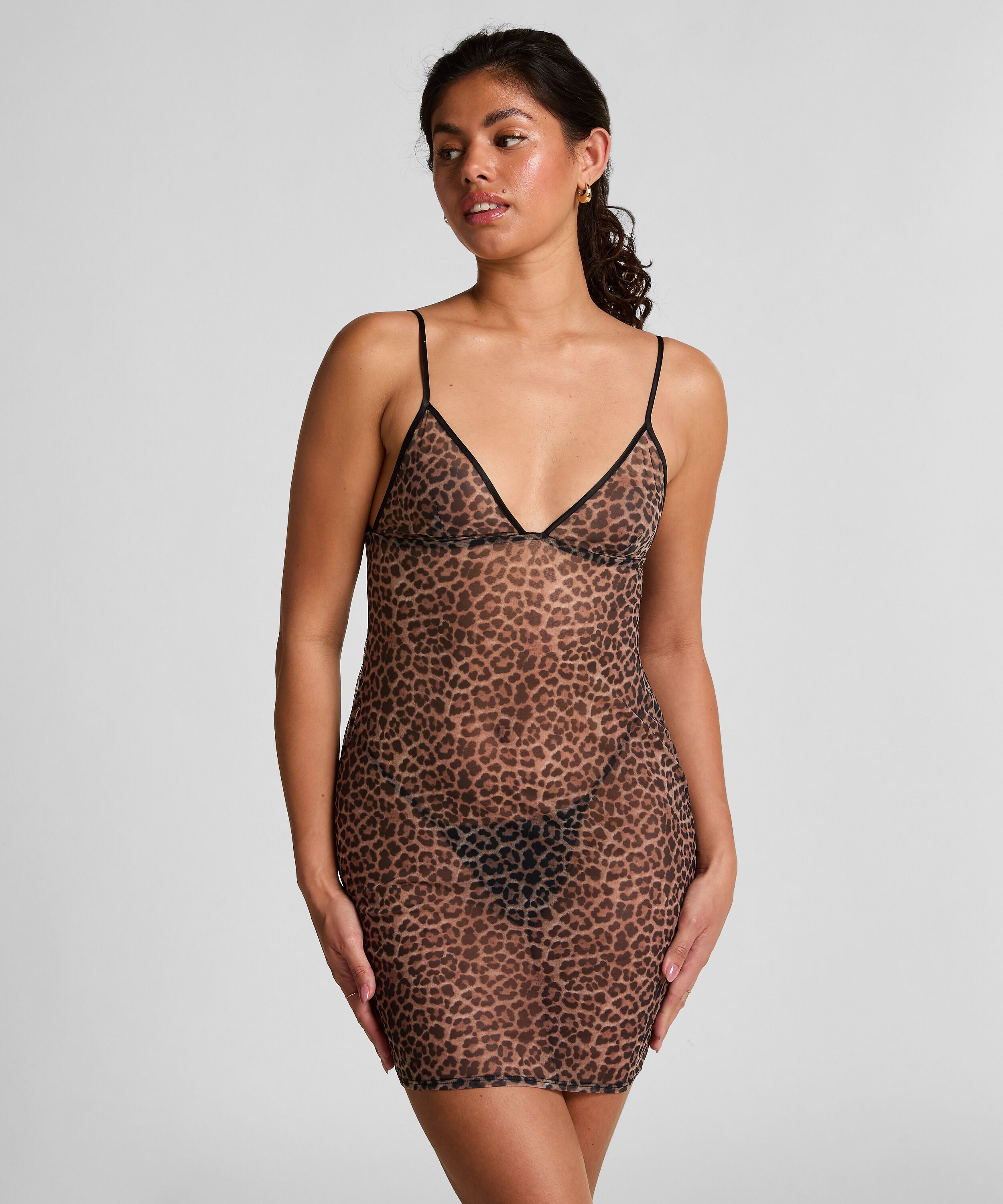 Nuisette en maille léopard