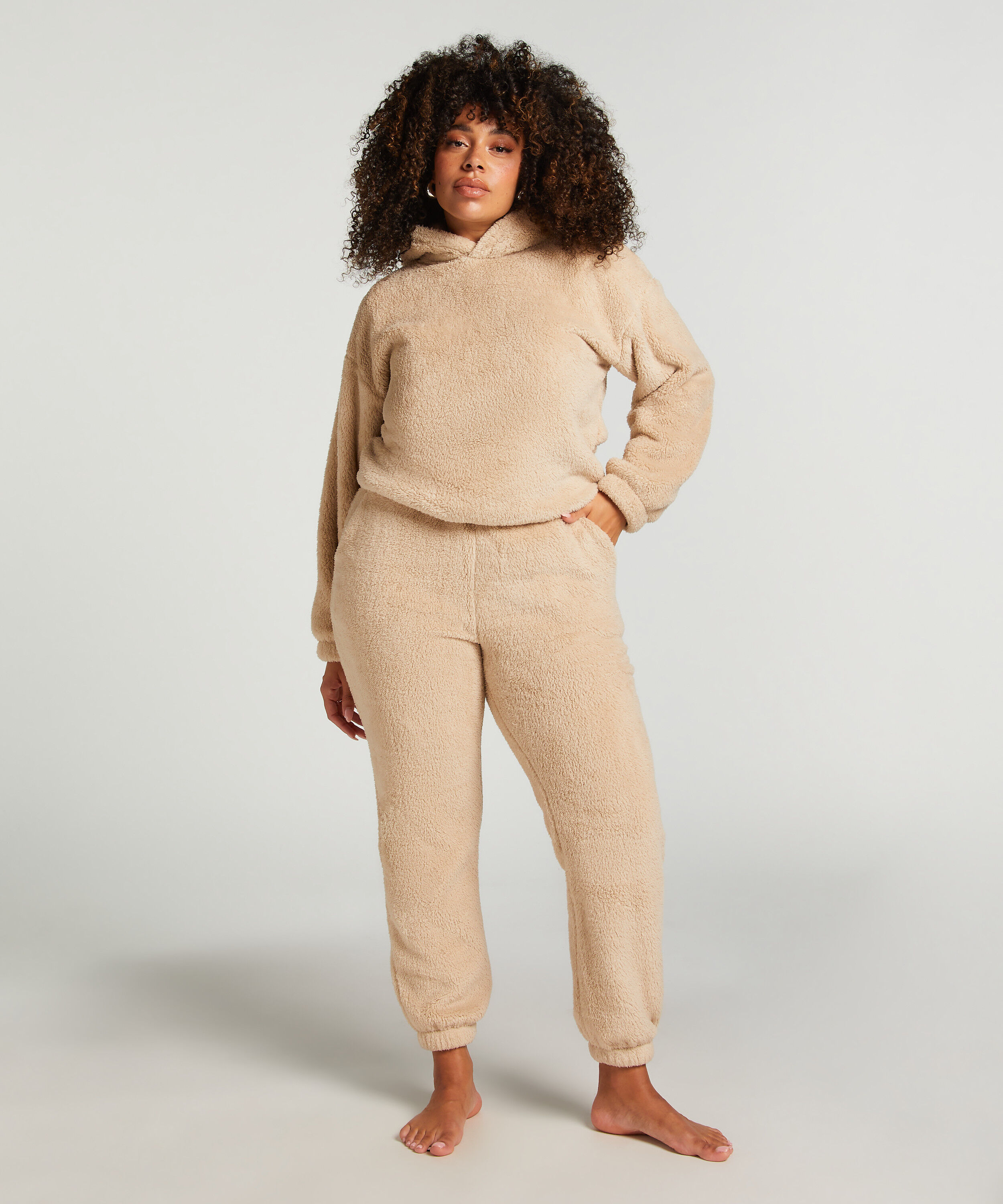 Pantalon de jogging polaire Snuggle, Beige