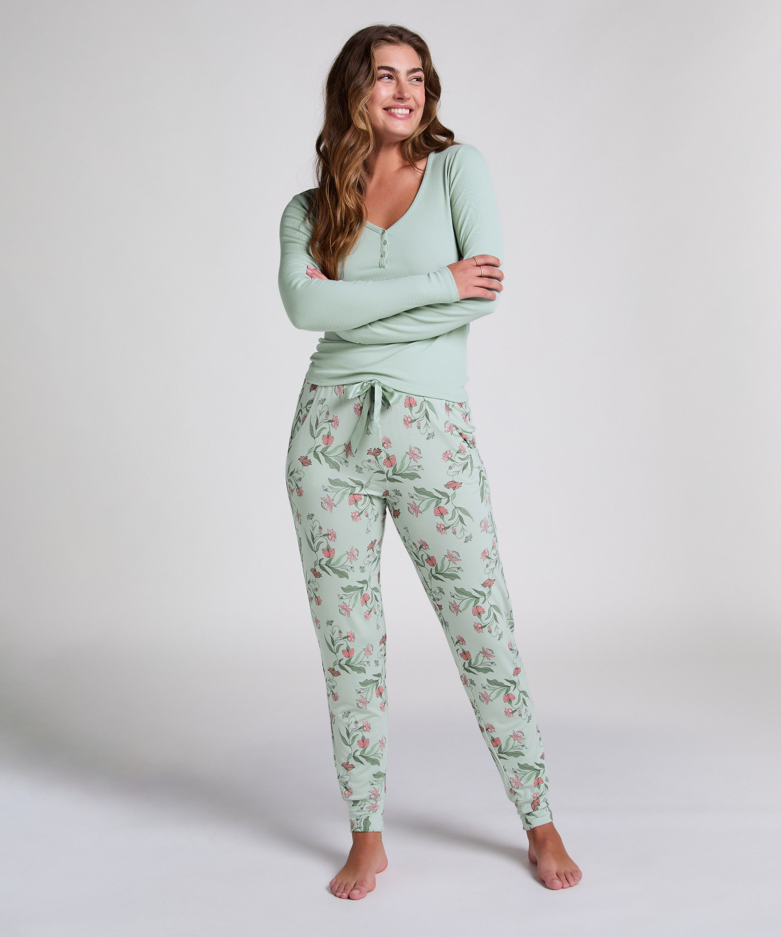 Pantalon de pyjama Jersey, Vert