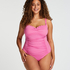 Maillot de bain galbé Scallop, Rose