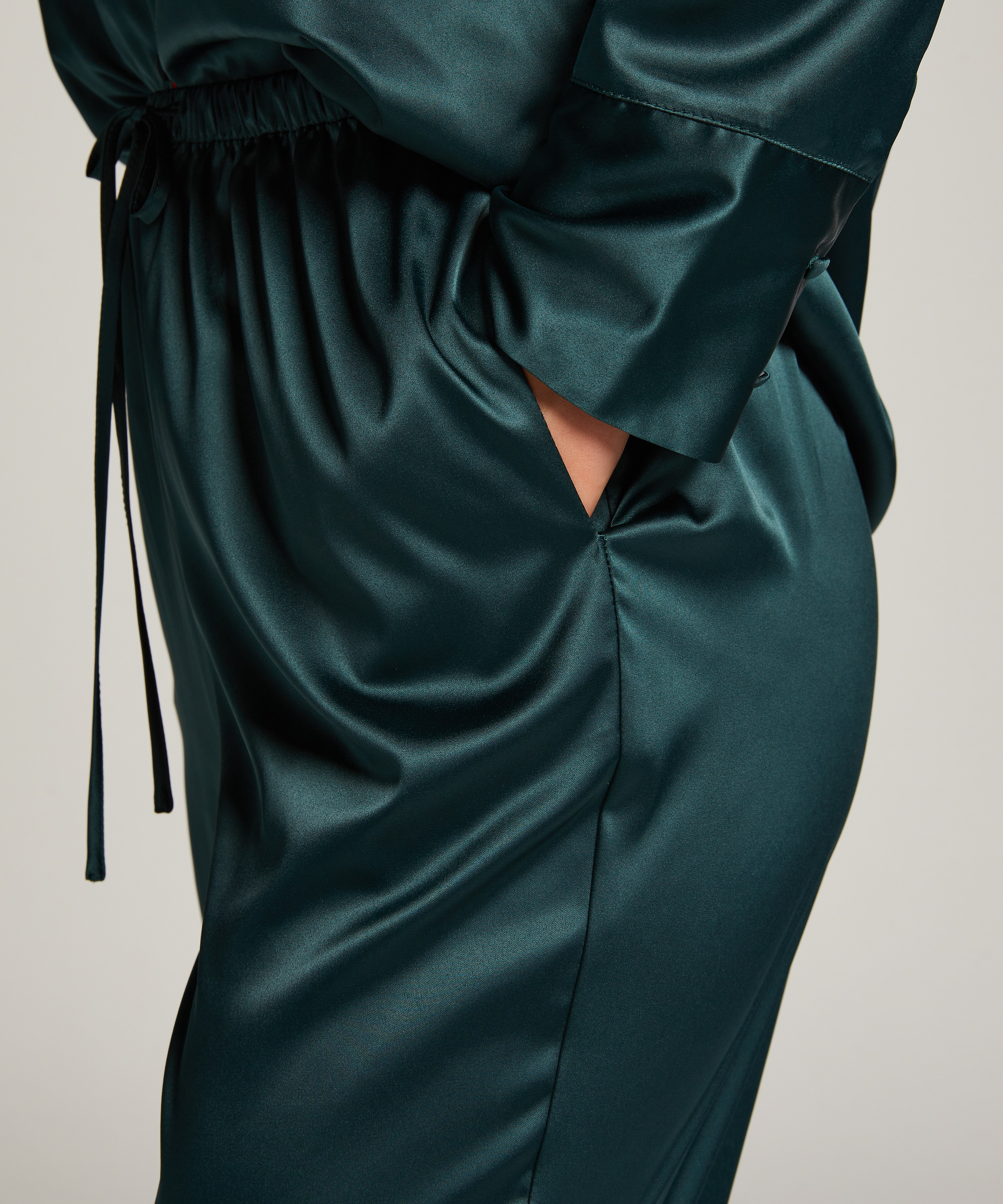 Pantalon Satin, Rose, main