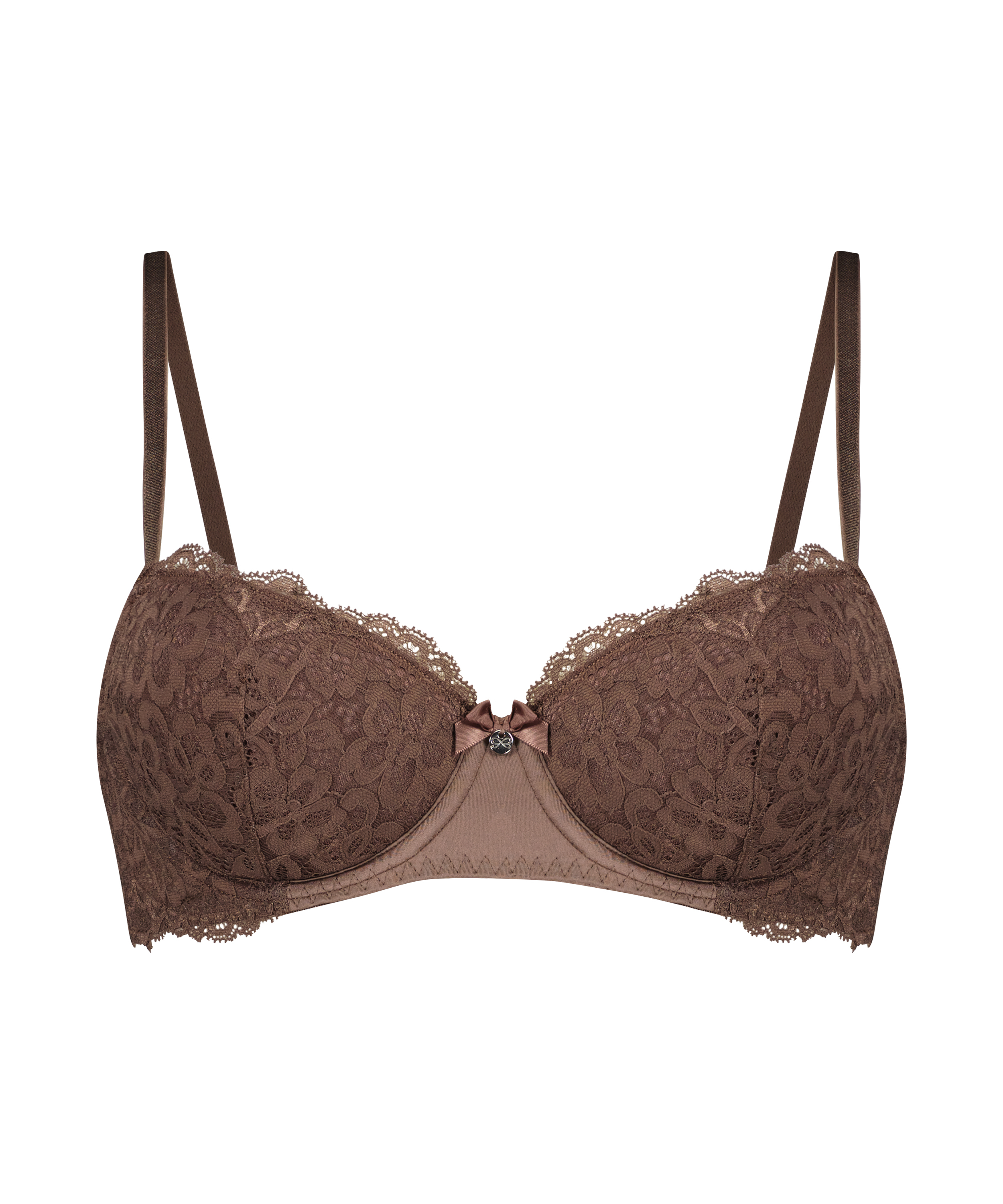 Soutien-gorge &agrave; armatures pr&eacute;form&eacute; Marine, Marron, main