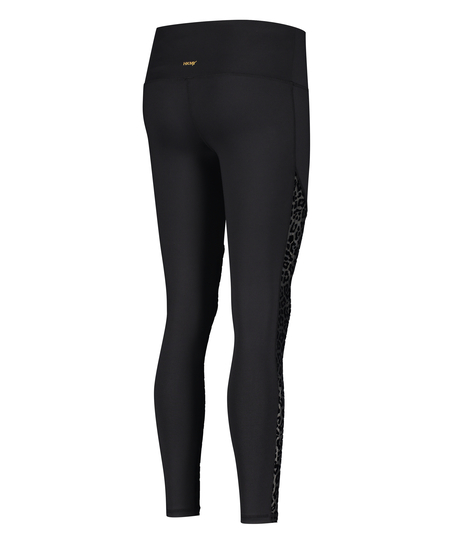 Legging de sport en flocage léopard taille haute HKMX, Noir