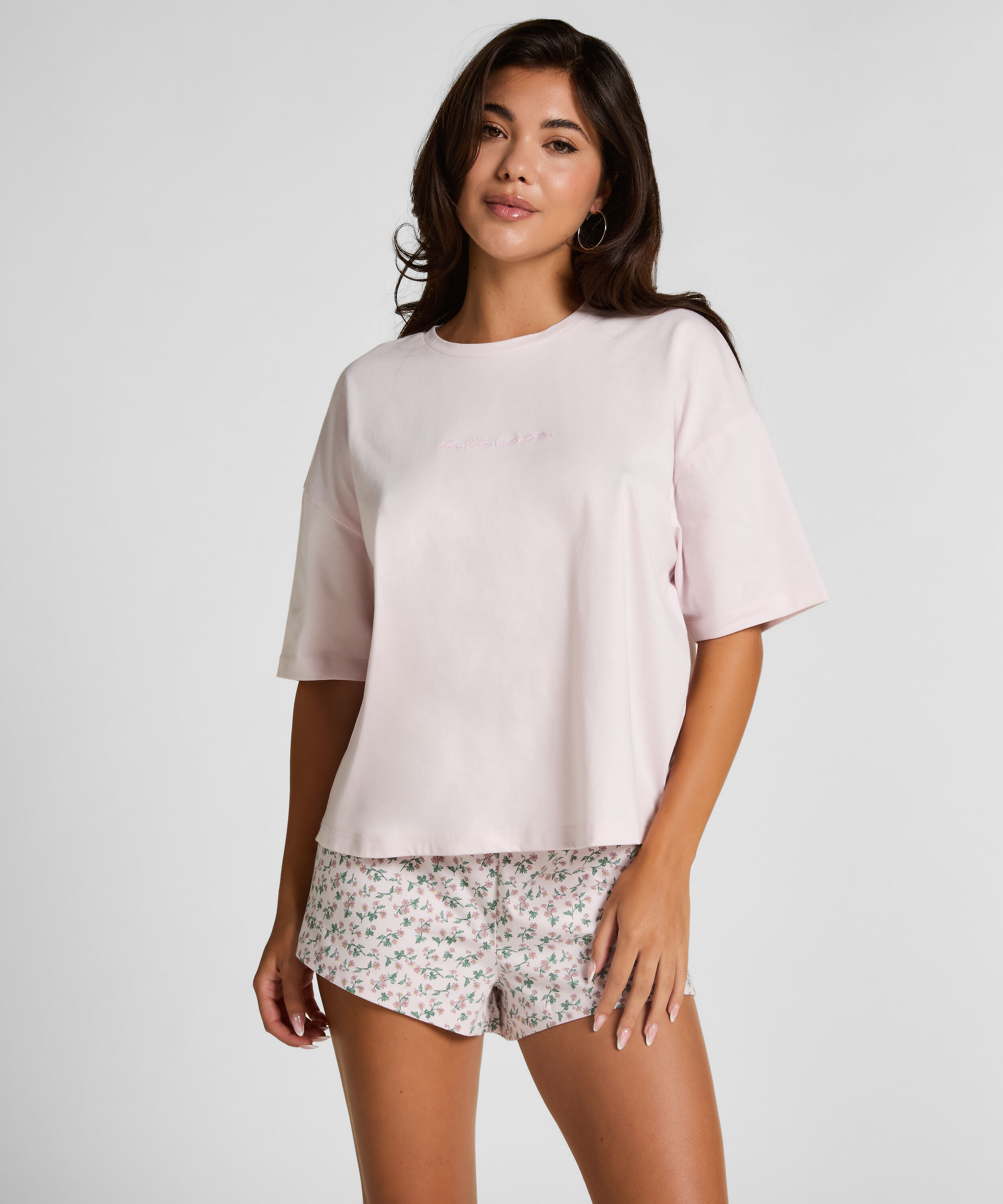 Pyjama Set Cotton Jersey Short, Violet
