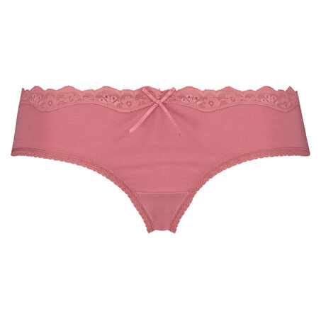 Slip br&eacute;silien coton, Rose