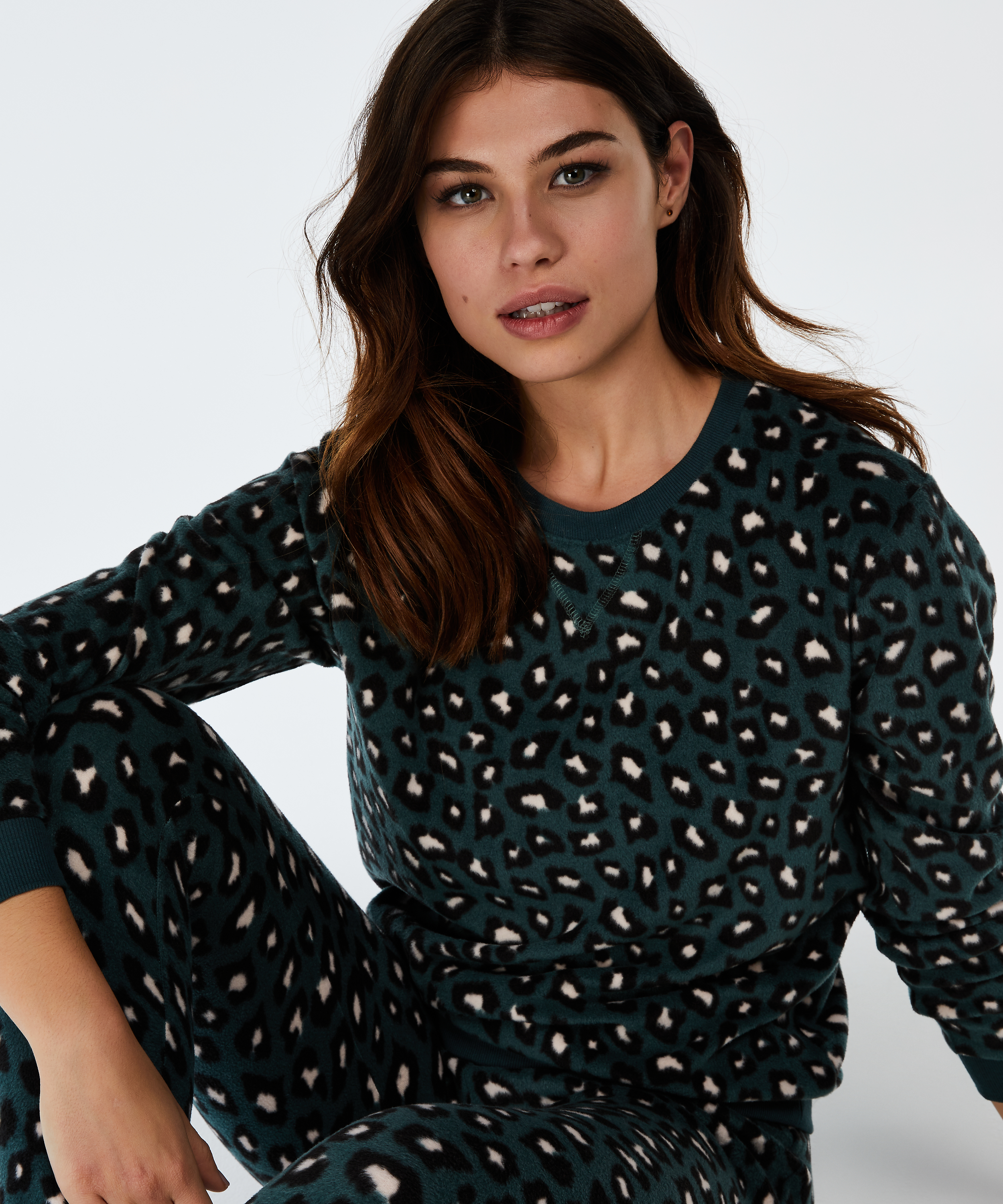 Top polaire &agrave; manches longues, Vert, main