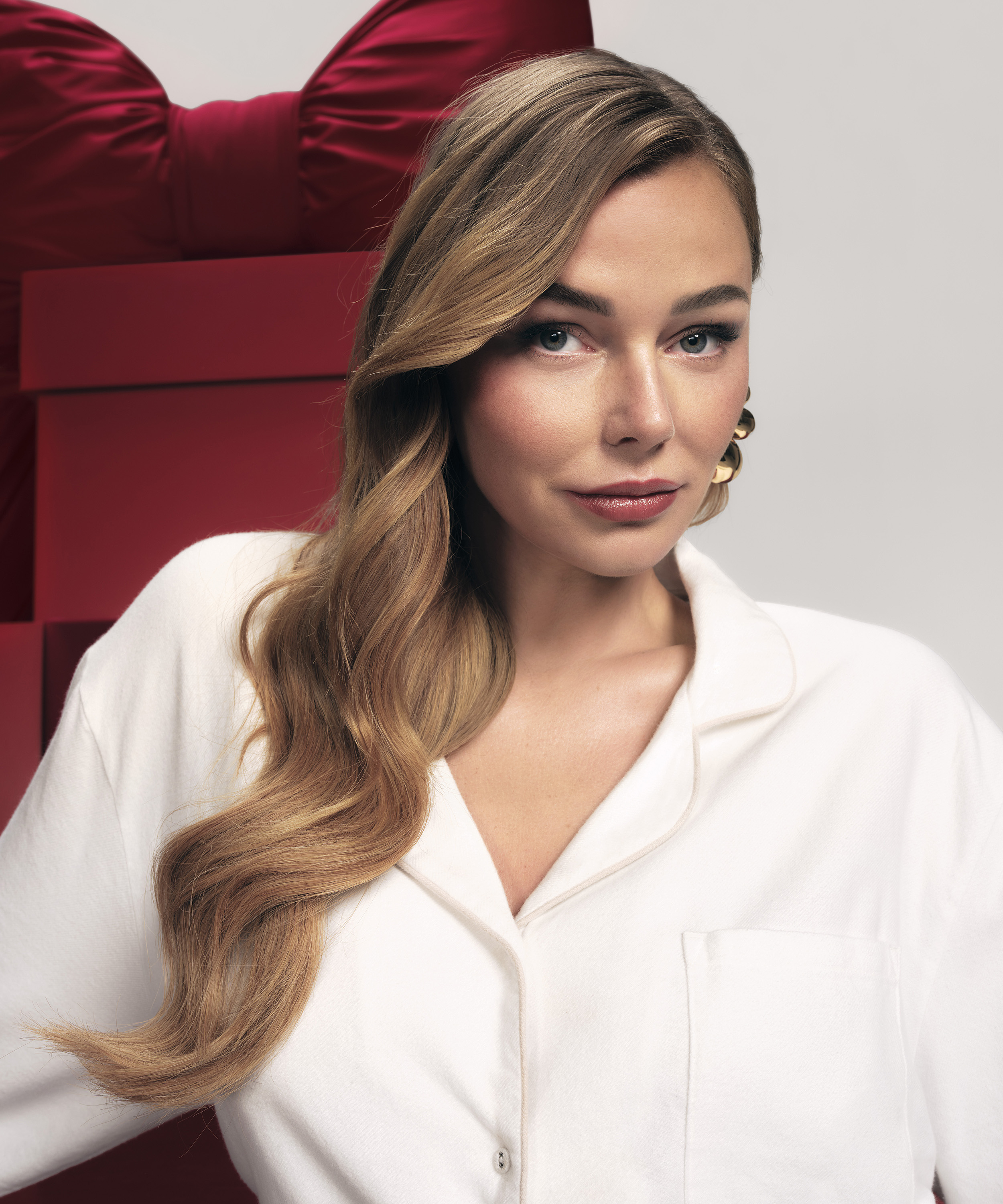 Haut de pyjama Flanel Essentials, Blanc, main