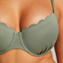 Haut de bikini préformé à armatures Scallop, Vert