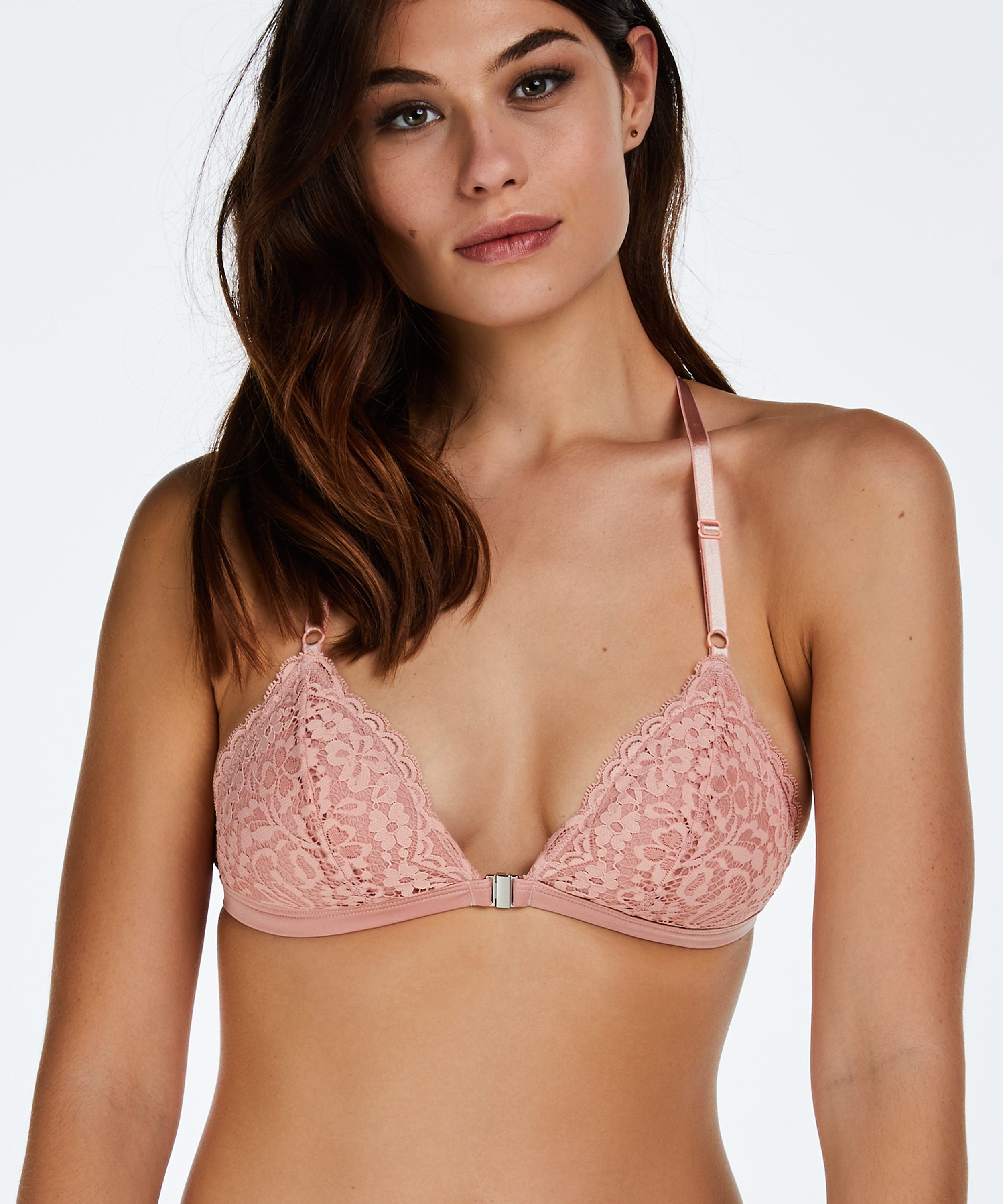 Pr&eacute;form&eacute; triangle brassi&egrave;re Marina, Rose, main