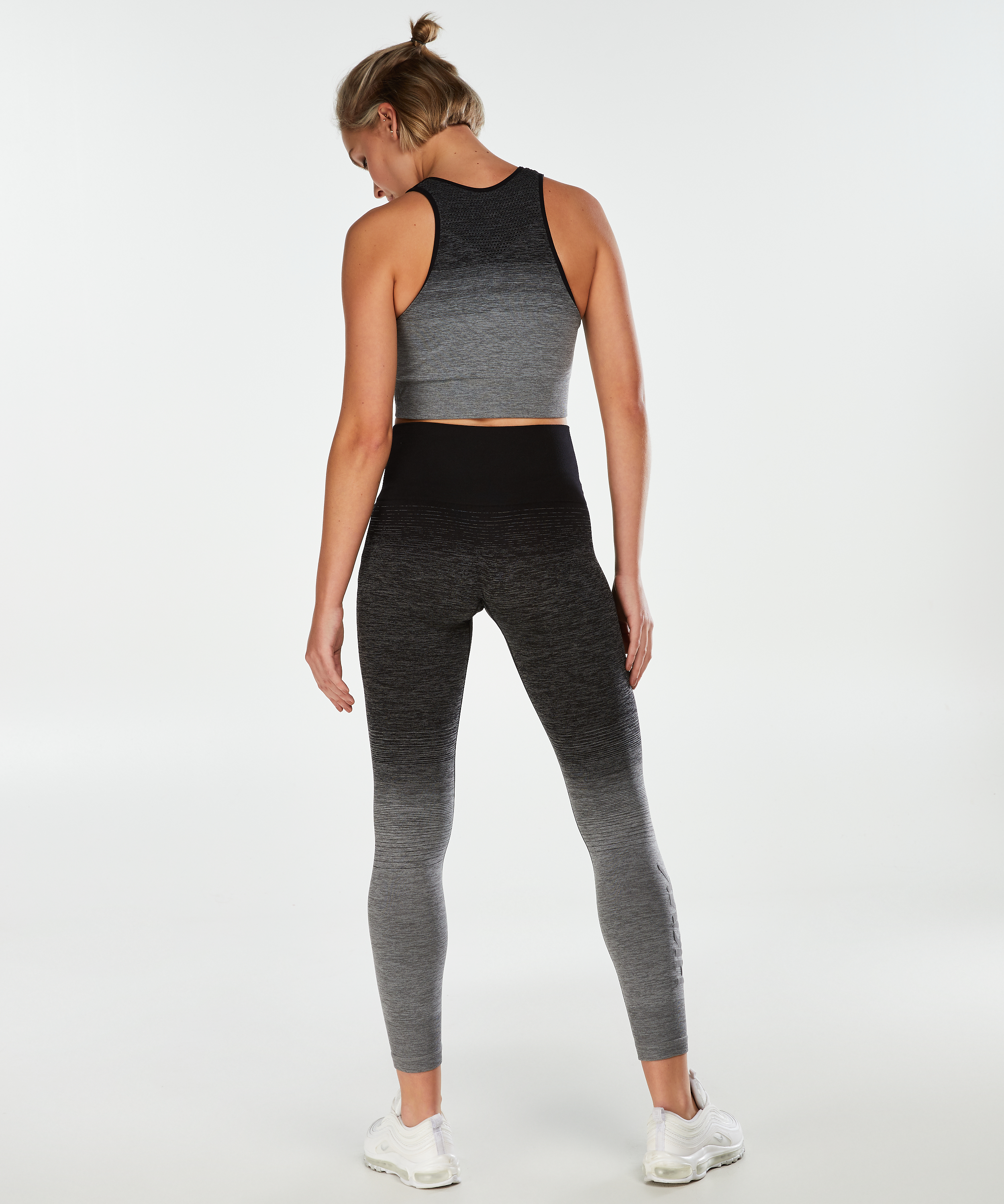 Soutien-gorge de sport HKMX Highneck Level 2 ombre, Gris, main