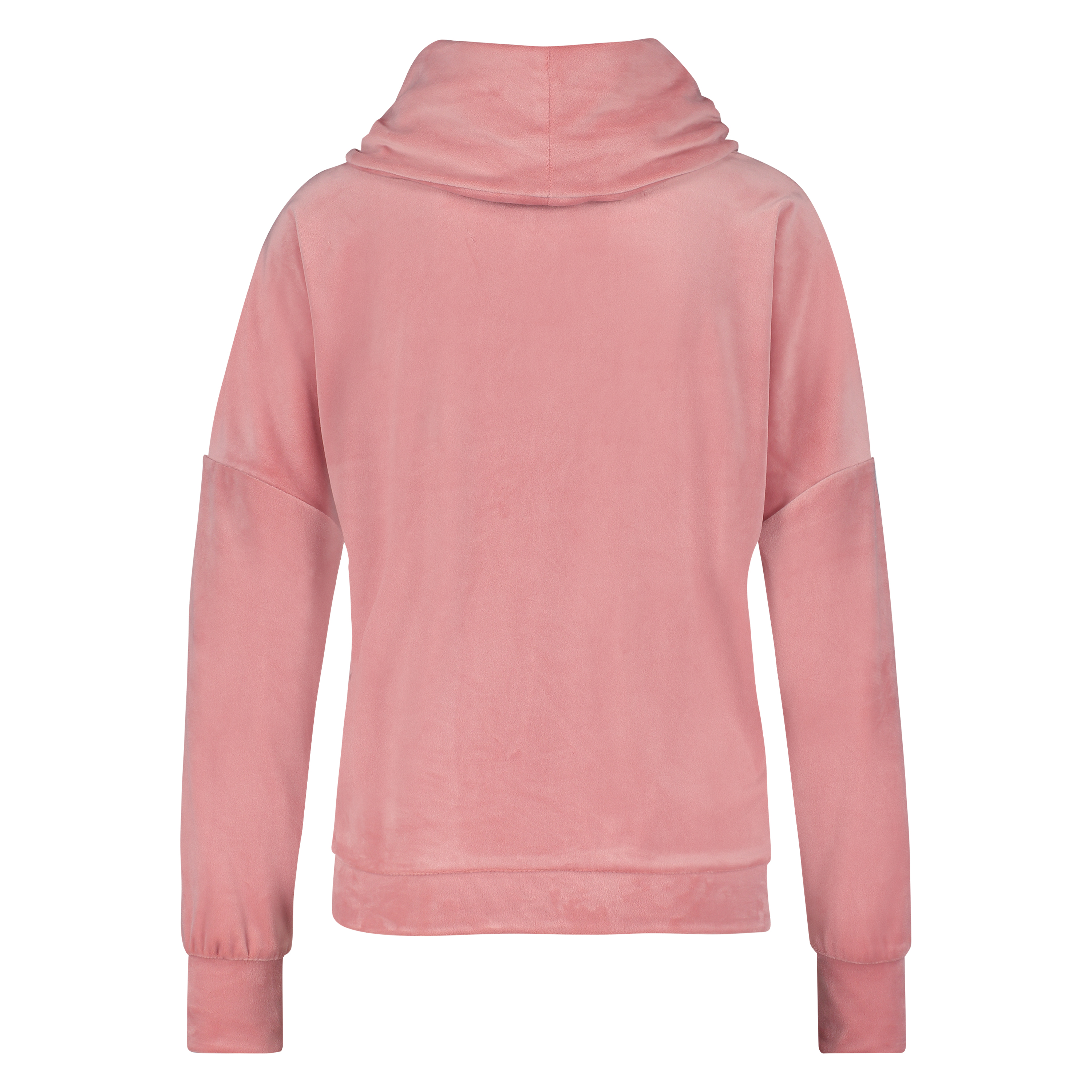 Haut de pyjama manches longues Velours Turtle Neck, Rose, main