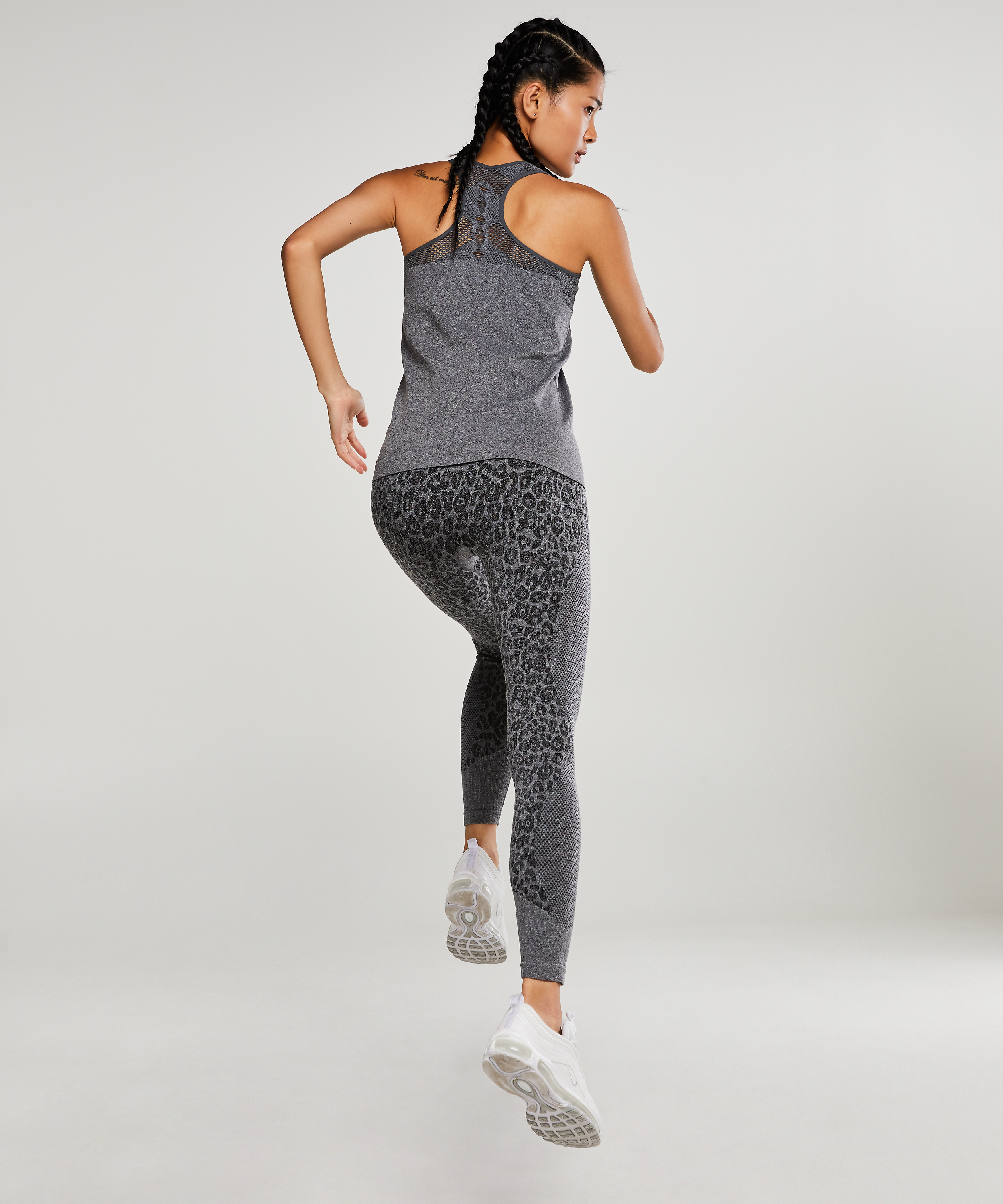 HKMX Haut tank top roundknit, Gris, main