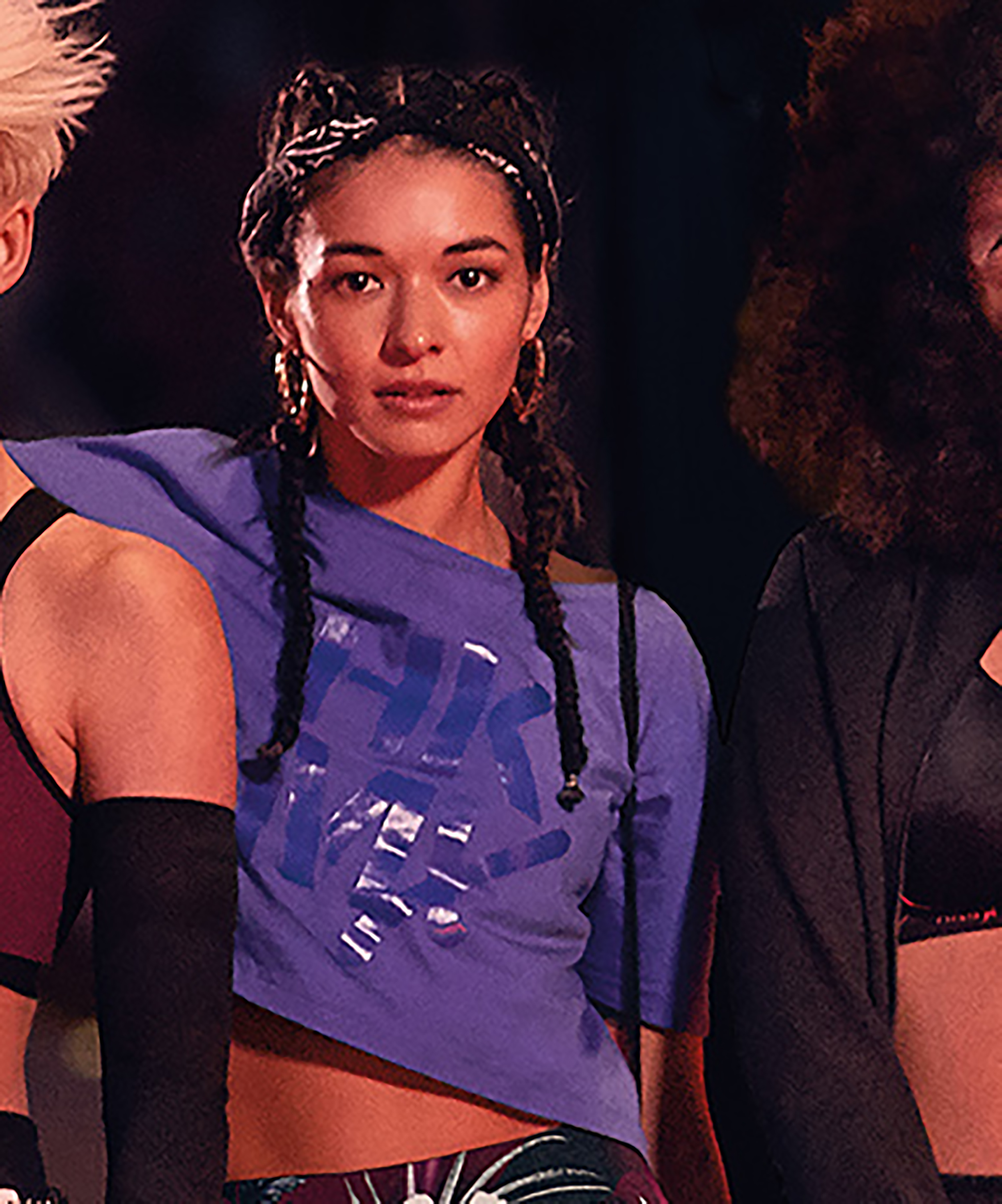 Loose fit croptop HKMX, Bleu, main