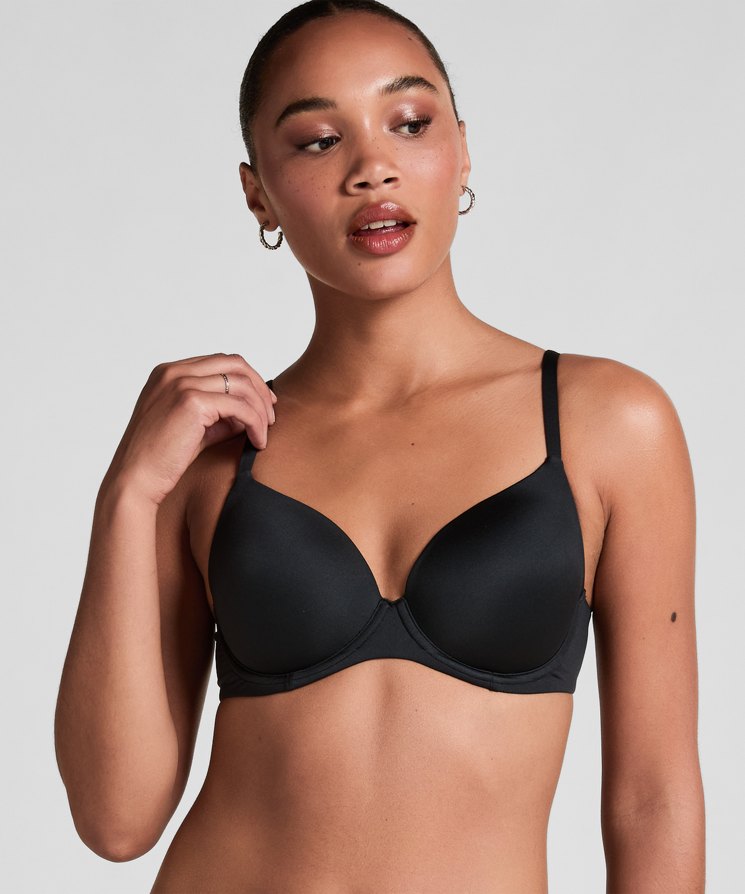 Soutien-gorge t-shirt basic, Noir, main