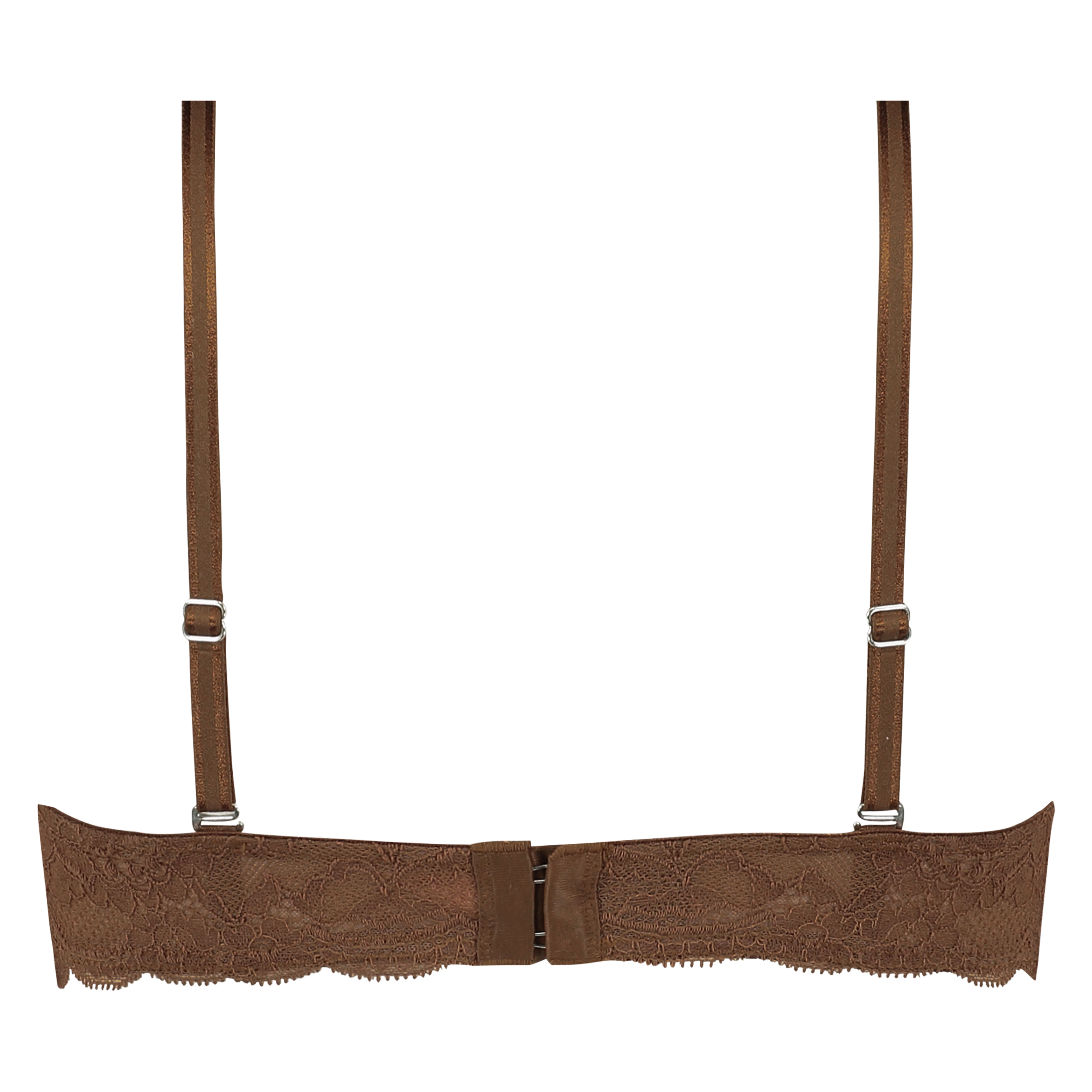 Soutien-gorge &agrave; armatures pr&eacute;form&eacute; sans bretelles Angie Nude, marron, main