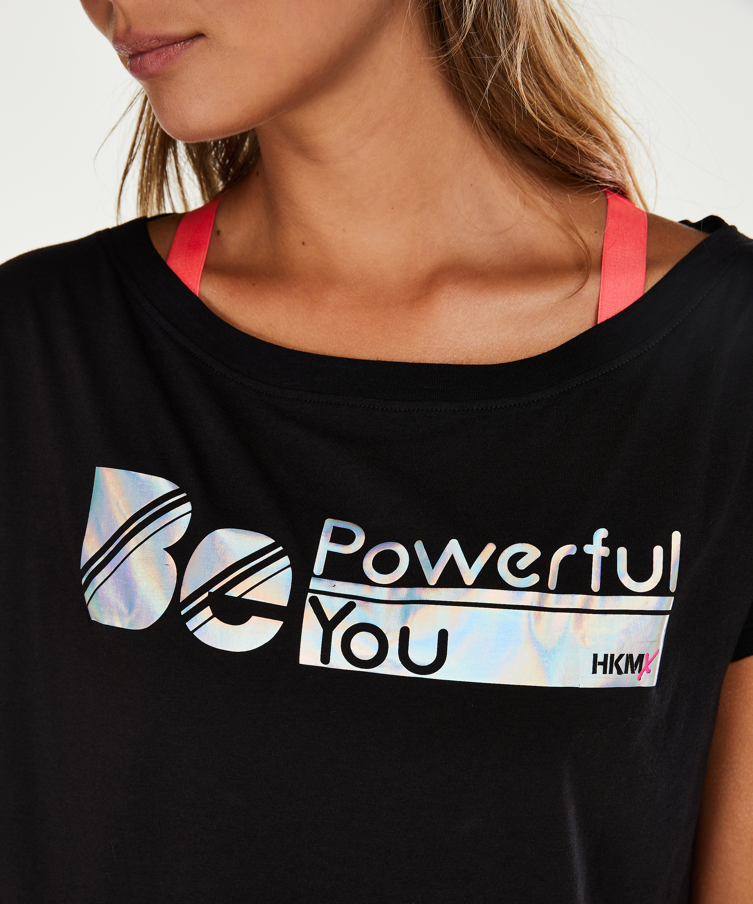 T-shirt de sport HKMX &agrave; manches courtes, Noir, main