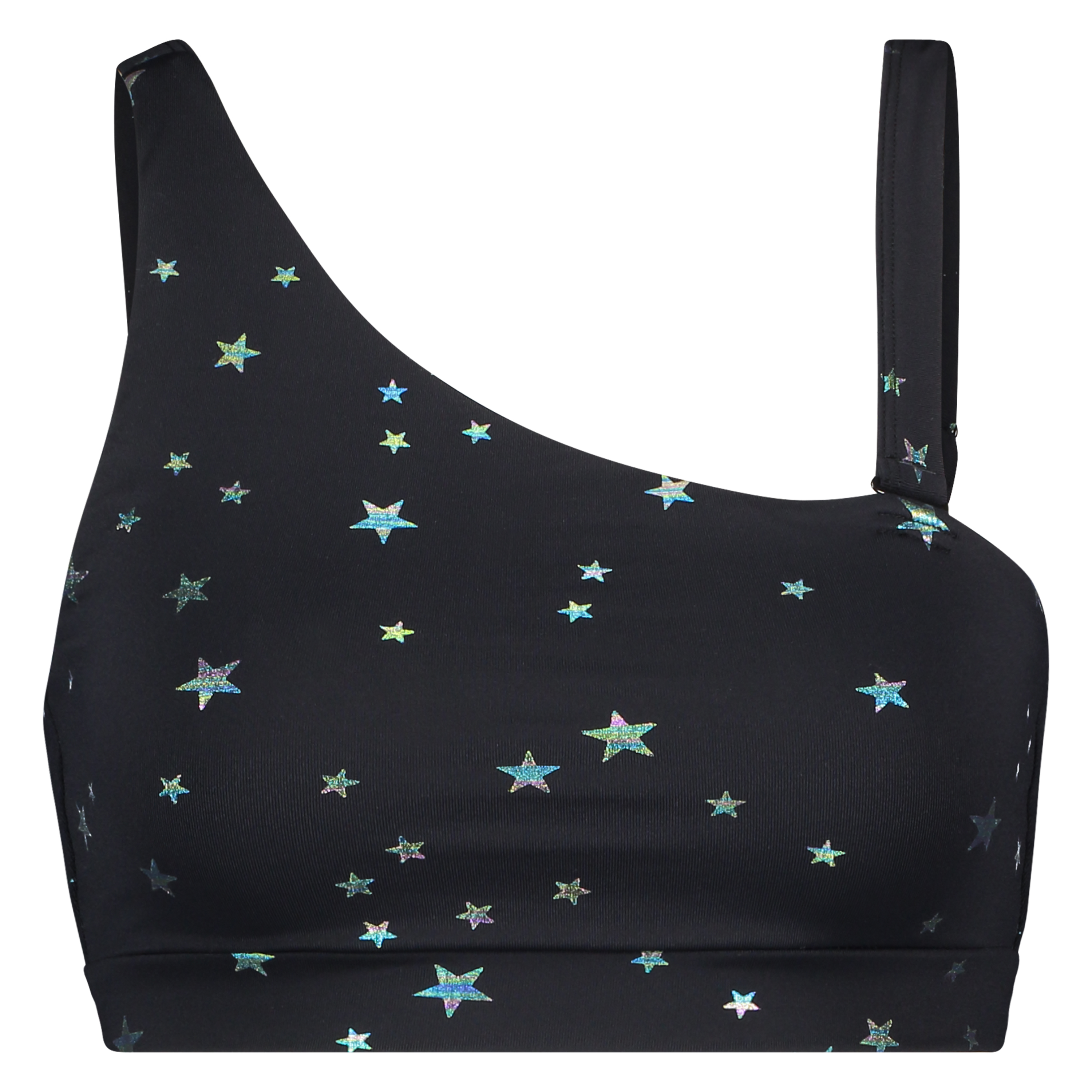 Soutien-gorge de sport asym&eacute;trique, Noir, main