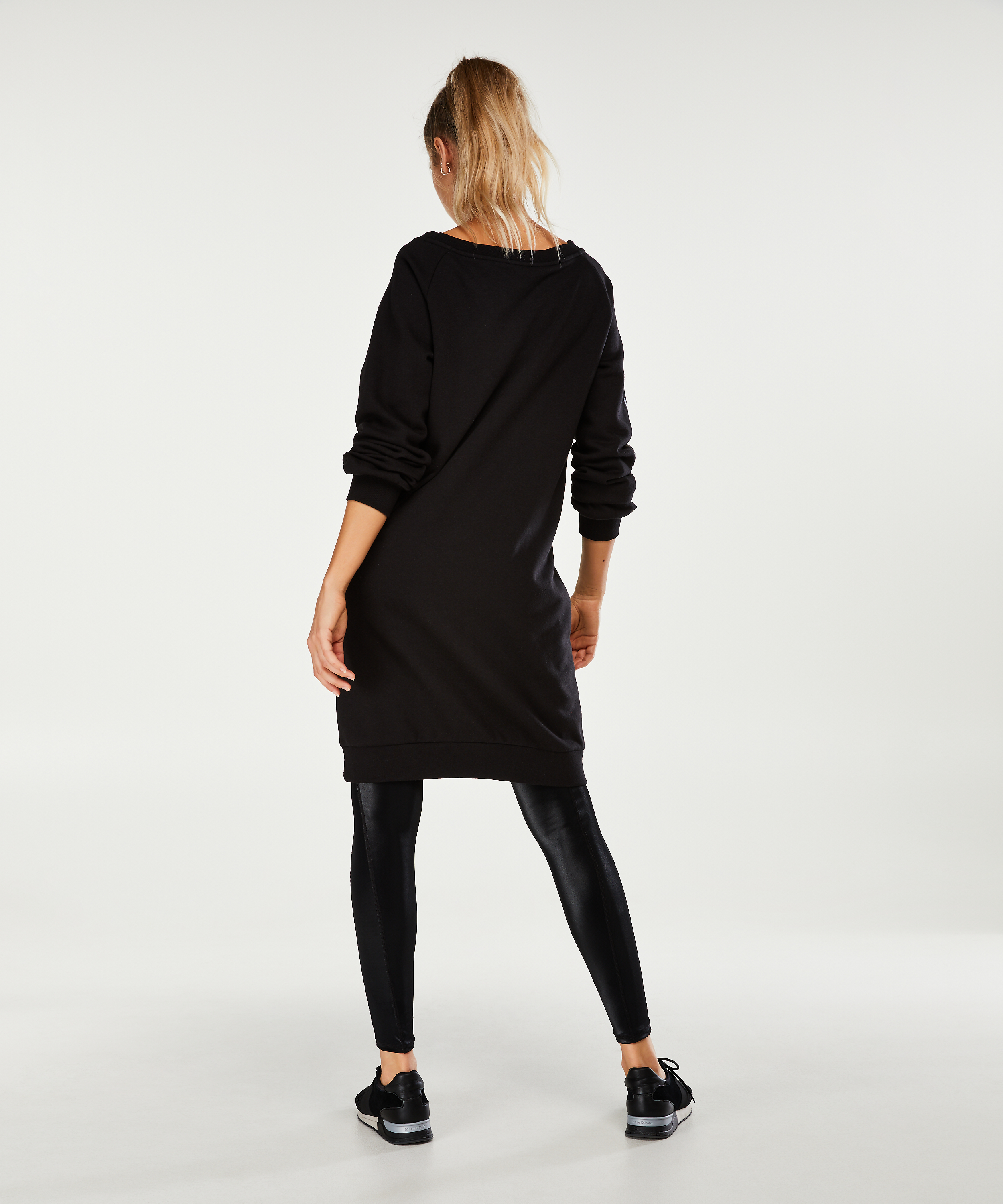 Robe sweat HKMX Oversize, Noir, main