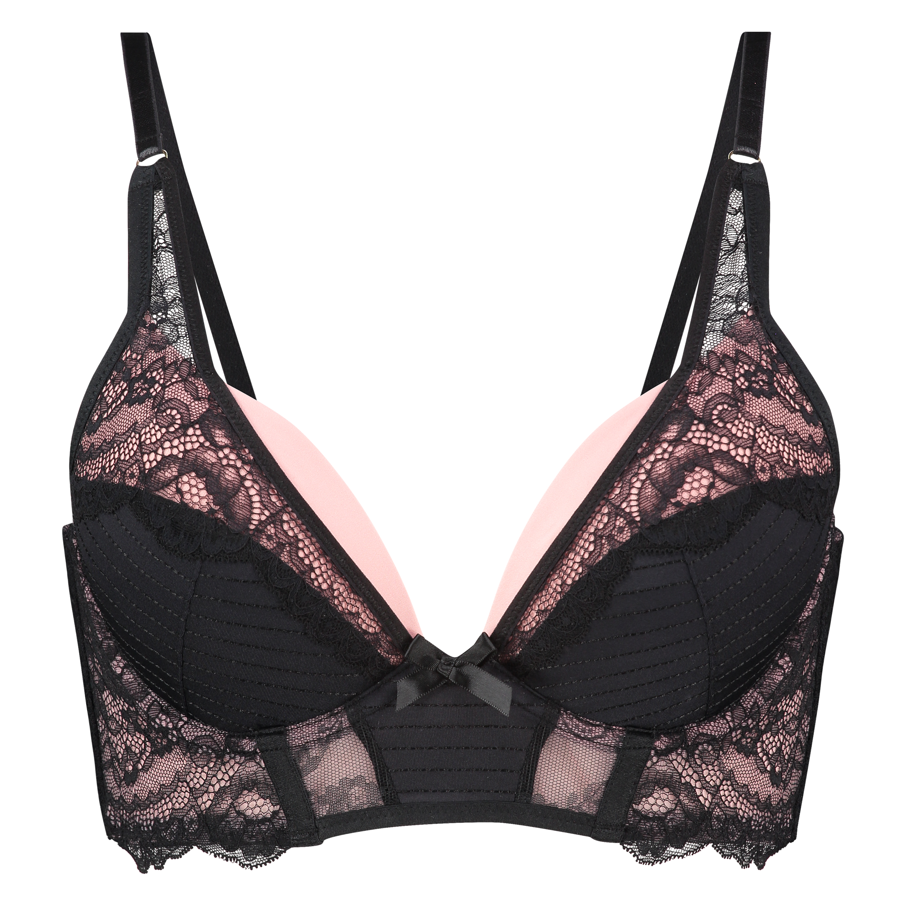 Soutien-gorge push-up &agrave; la palangre &agrave; armatures rembourr&eacute; Zinnia Ann Kathrin, Noir, main