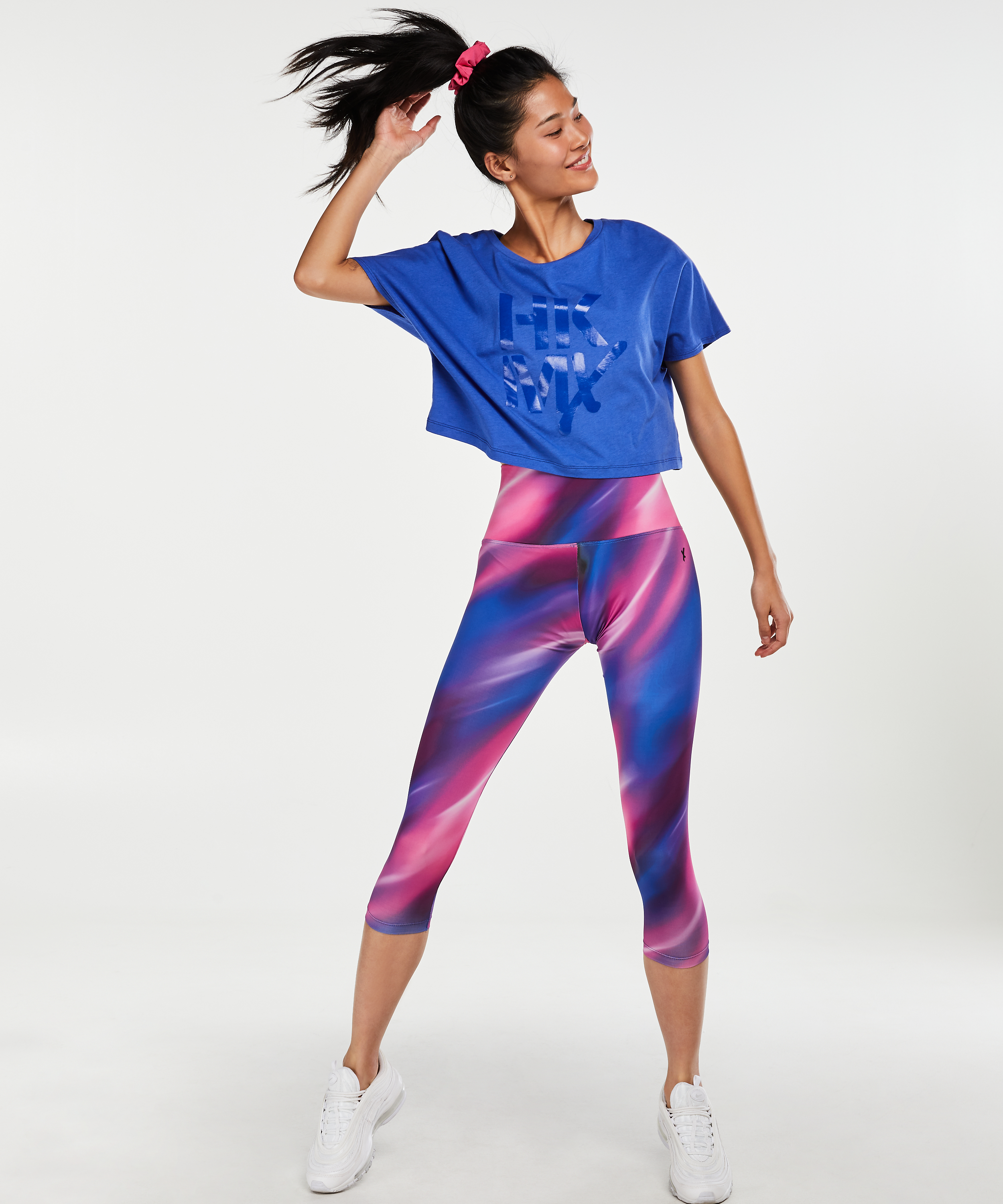 Loose fit croptop HKMX, Bleu, main