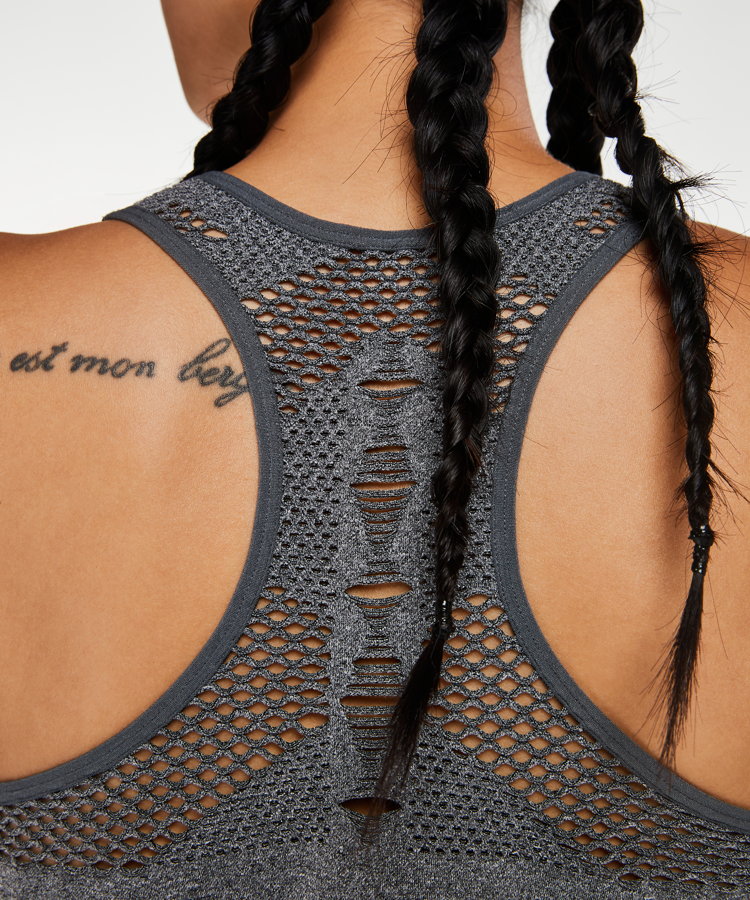 HKMX Haut tank top roundknit, Gris, main