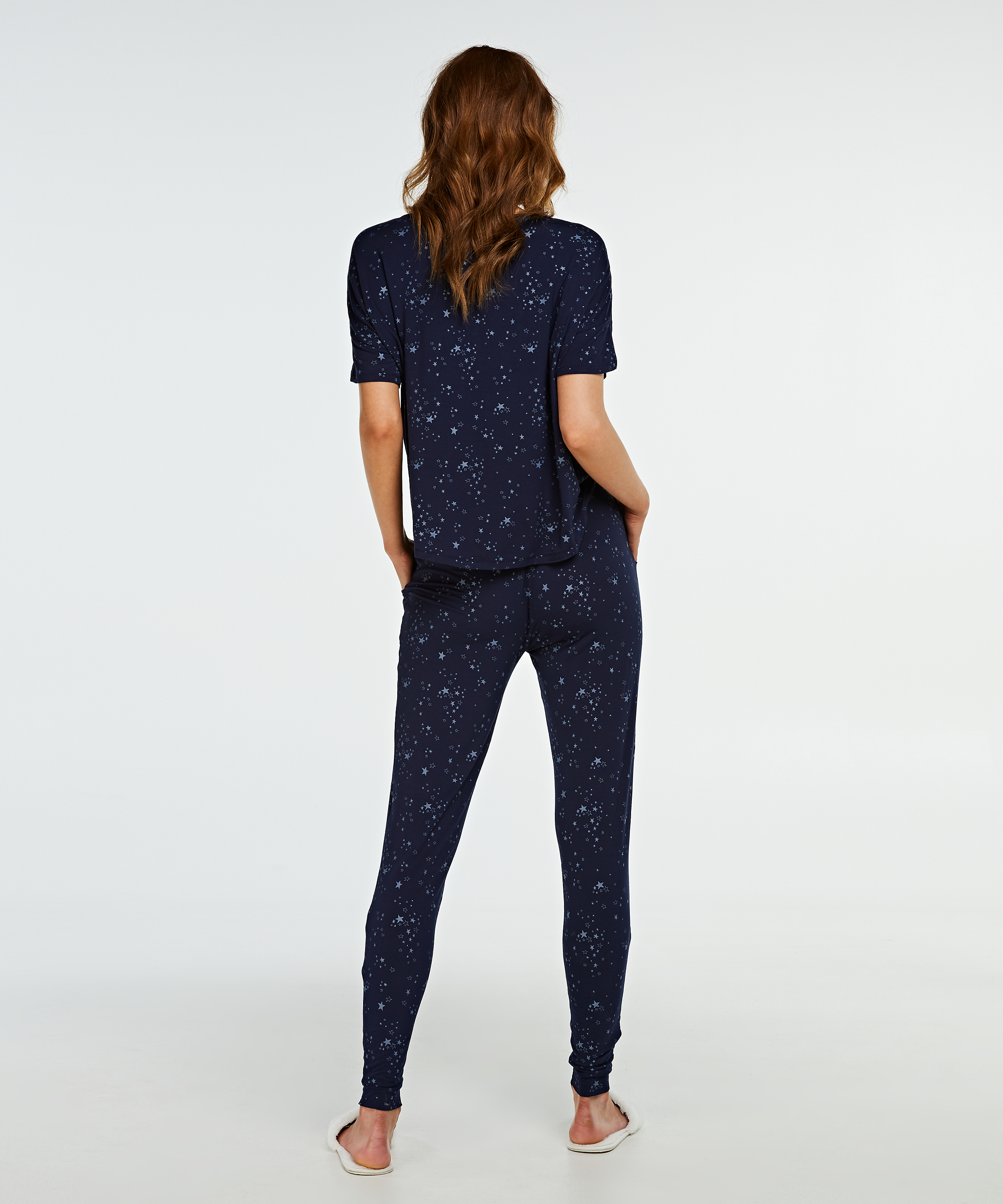 Pantalon de pyjama Jersey, Bleu, main