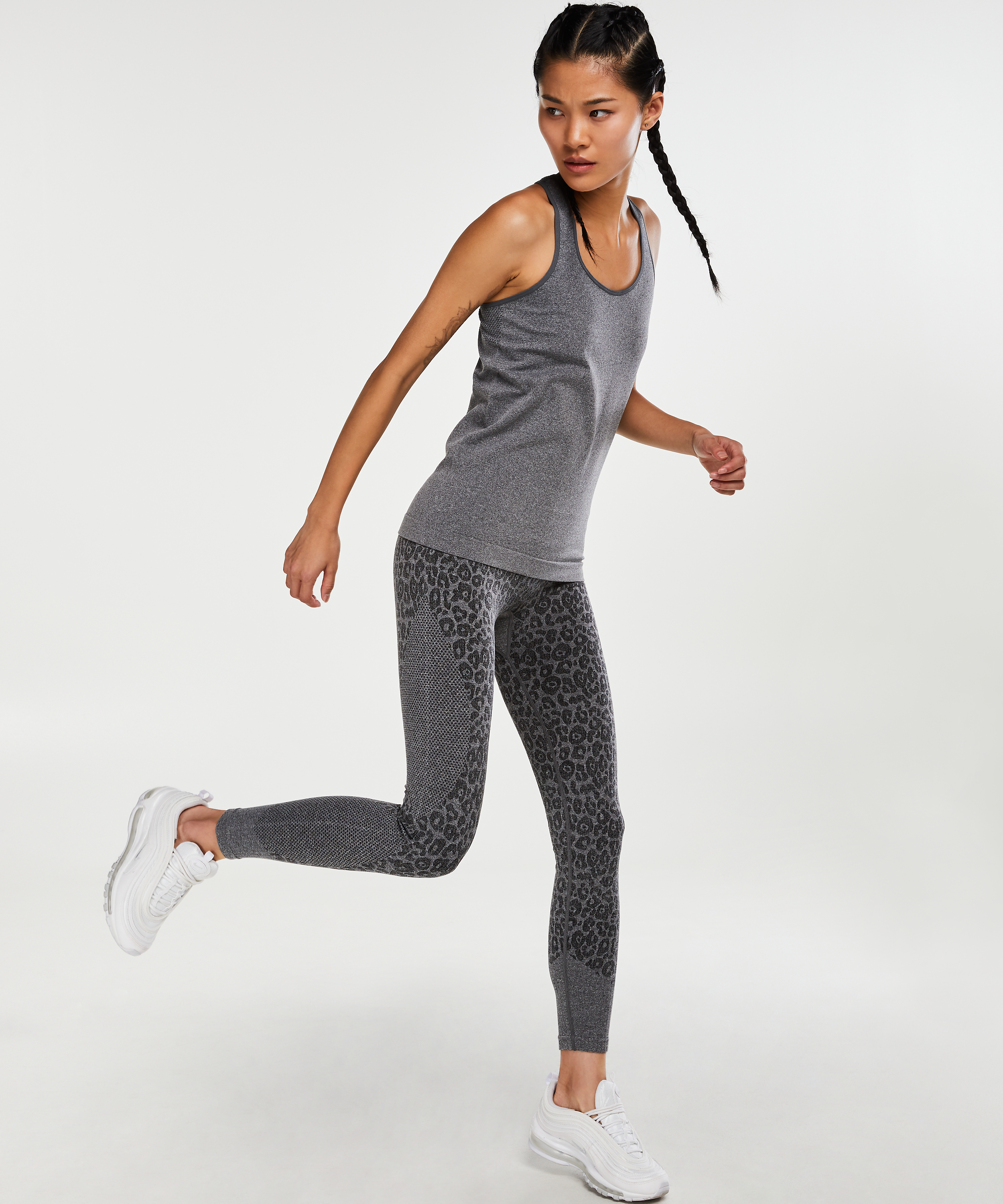 HKMX Haut tank top roundknit, Gris, main