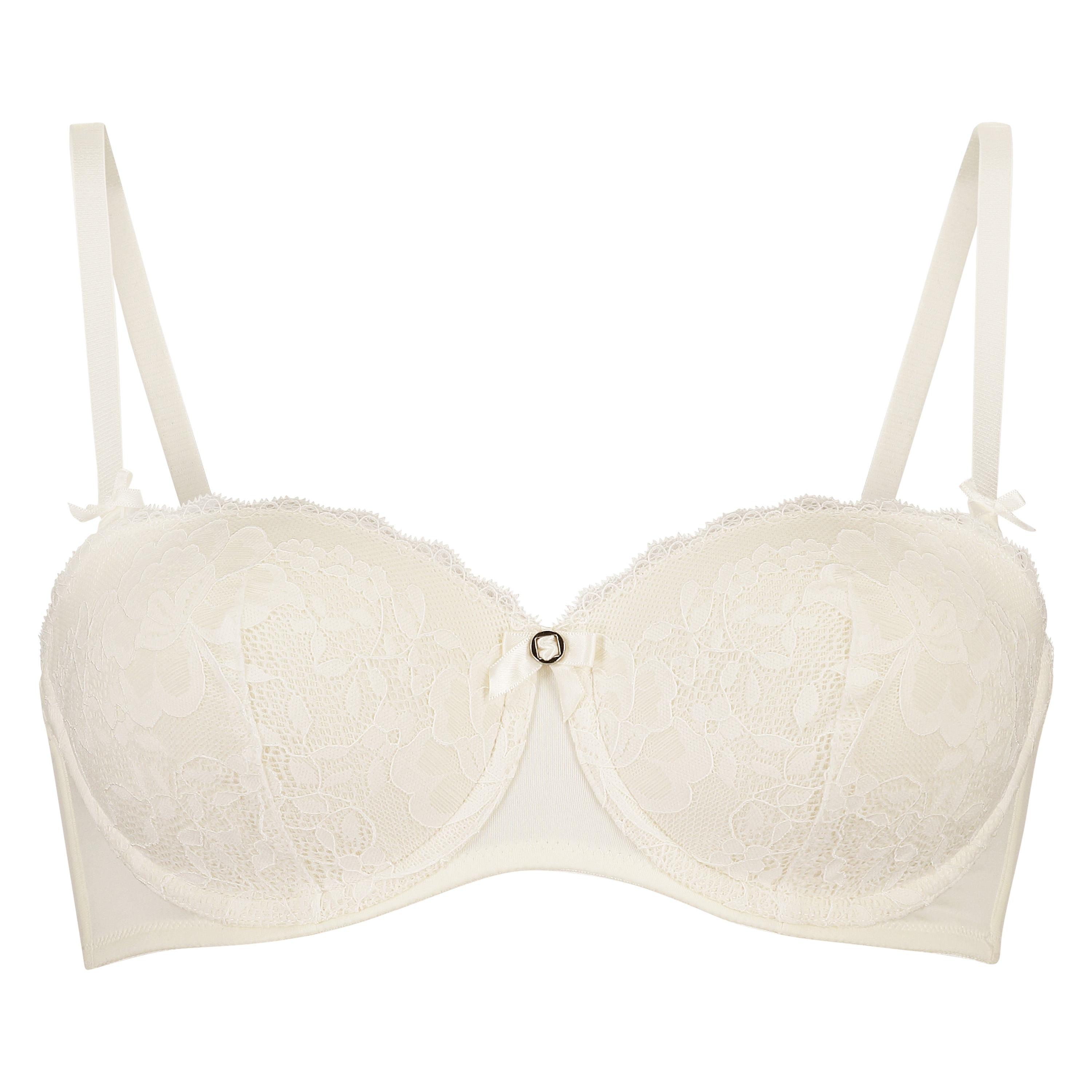 Soutien-gorge &agrave; armatures pr&eacute;form&eacute; sans bretelles Maya, Blanc, main